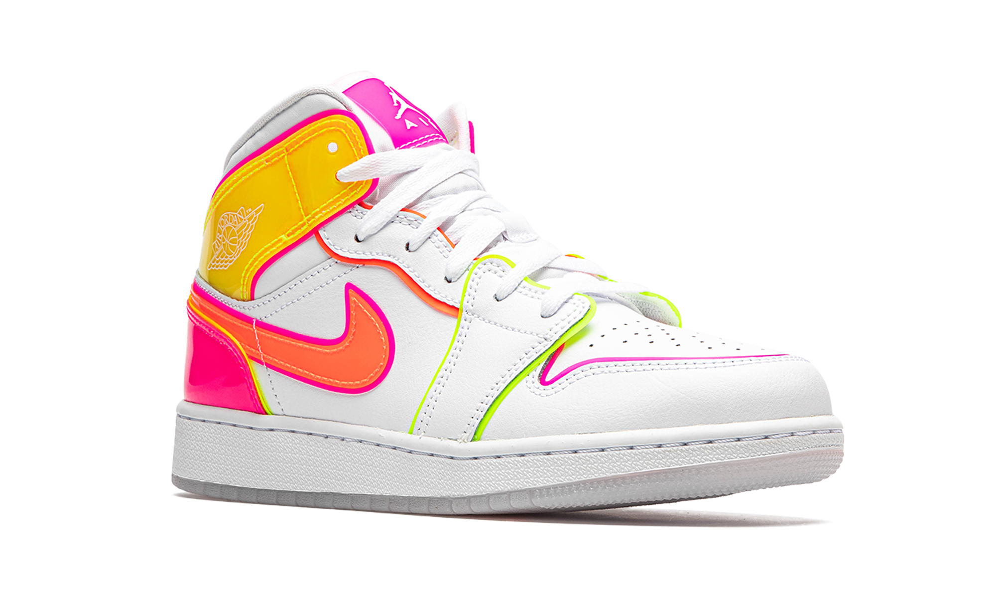 jordan 1 mid edge glow gs+CV4611-100+diagnol right view