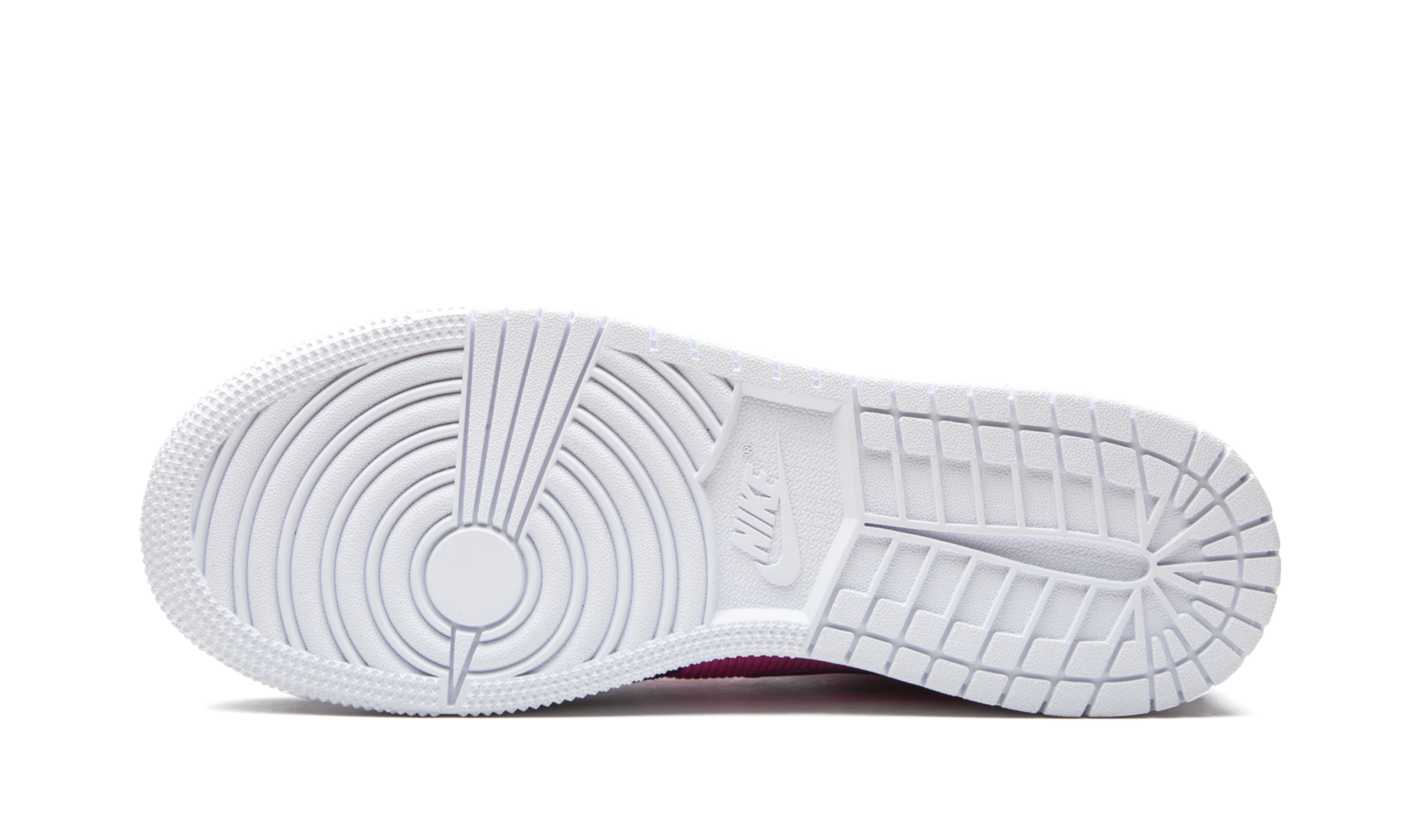 jordan 1 mid fire pink barely grape gs+555112-602+bottom view
