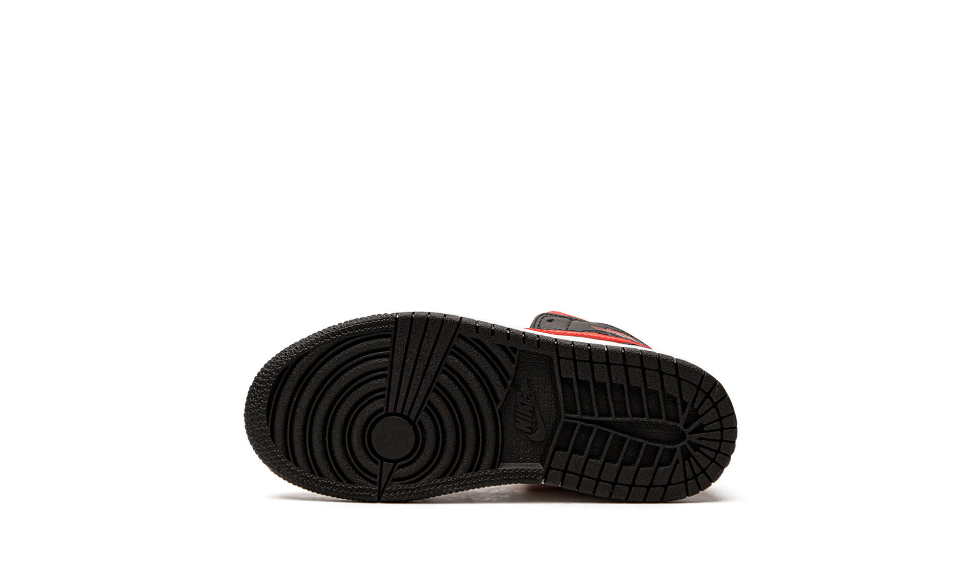 jordan 1 mid fire red ps+640734-079+bottom view