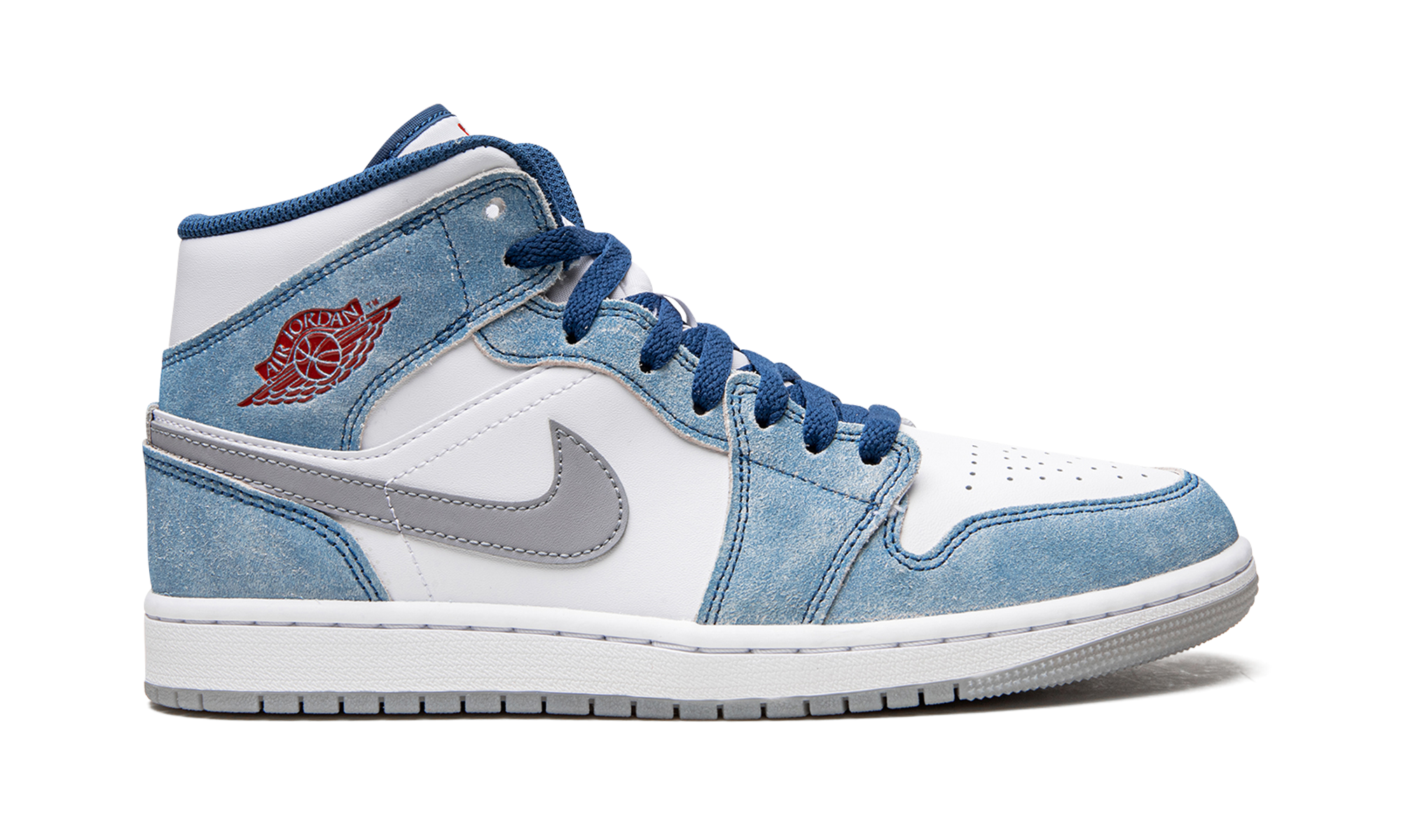jordan 1 mid french blue fire red+DN3706-401+right view