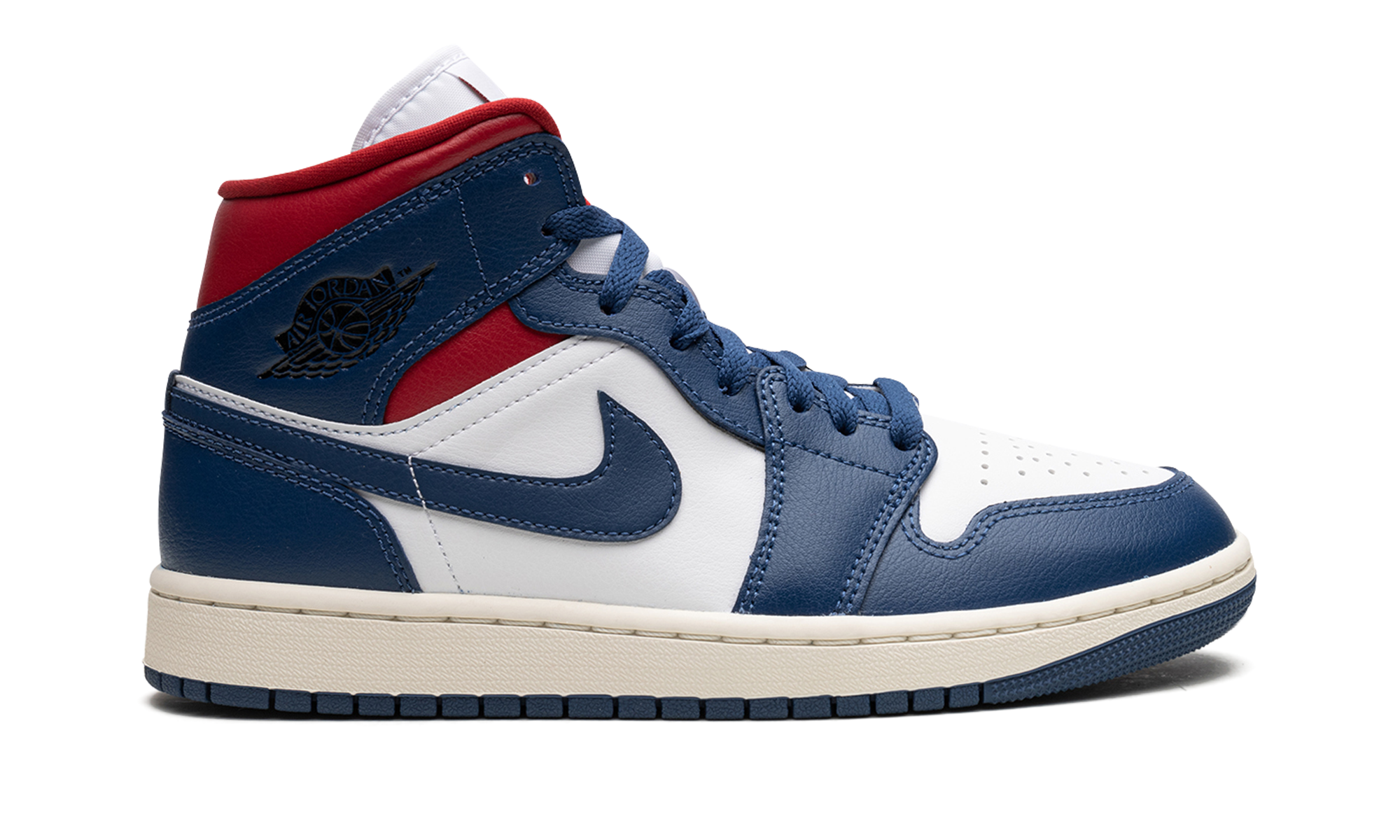 jordan 1 mid french blue gym red women s+BQ6472-146+right view