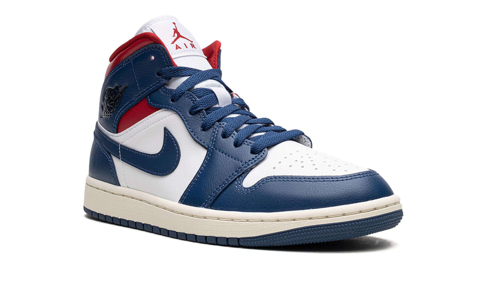 jordan 1 mid french blue gym red women s+BQ6472-146+diagnol right view