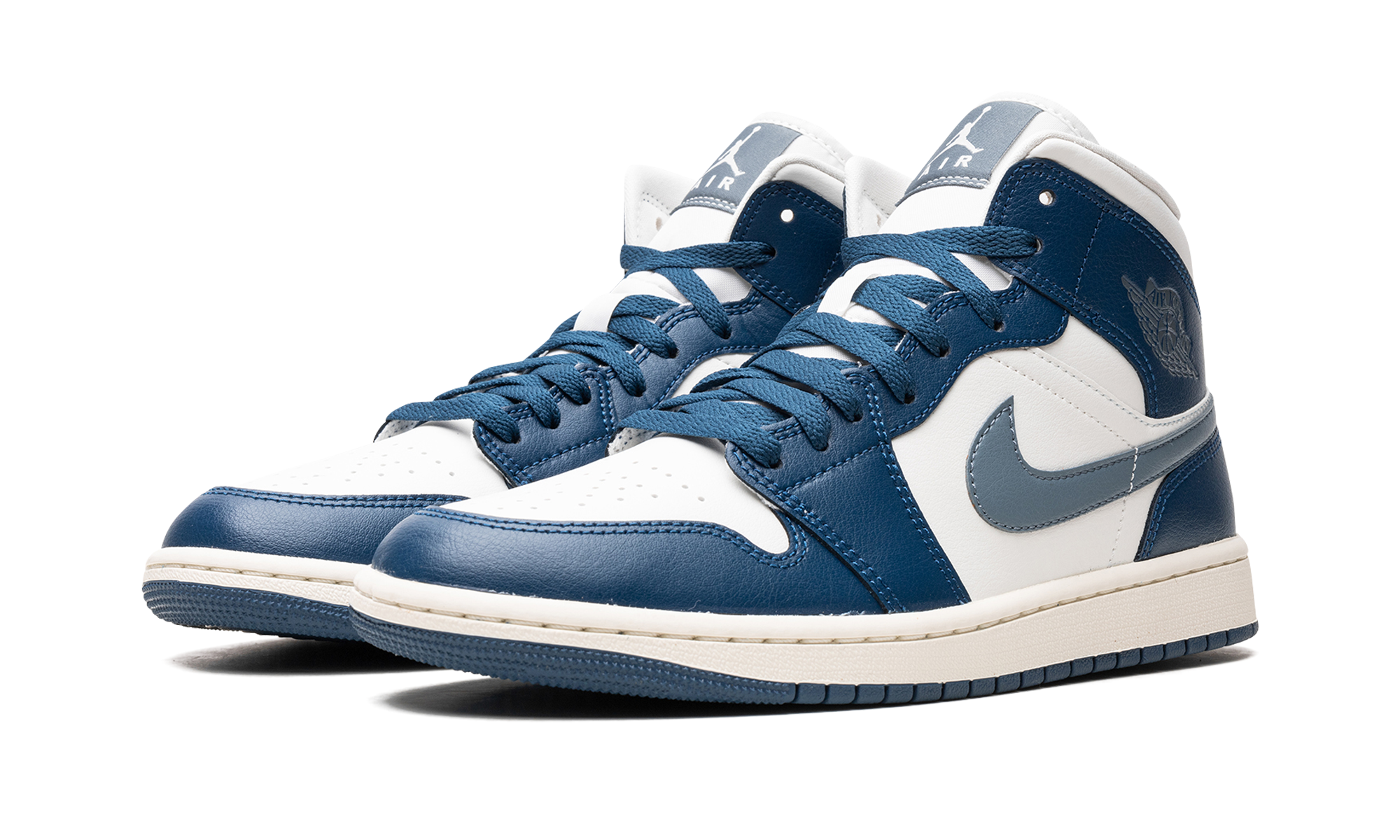 jordan 1 mid french blue women s+BQ6472-414+diagnol left view