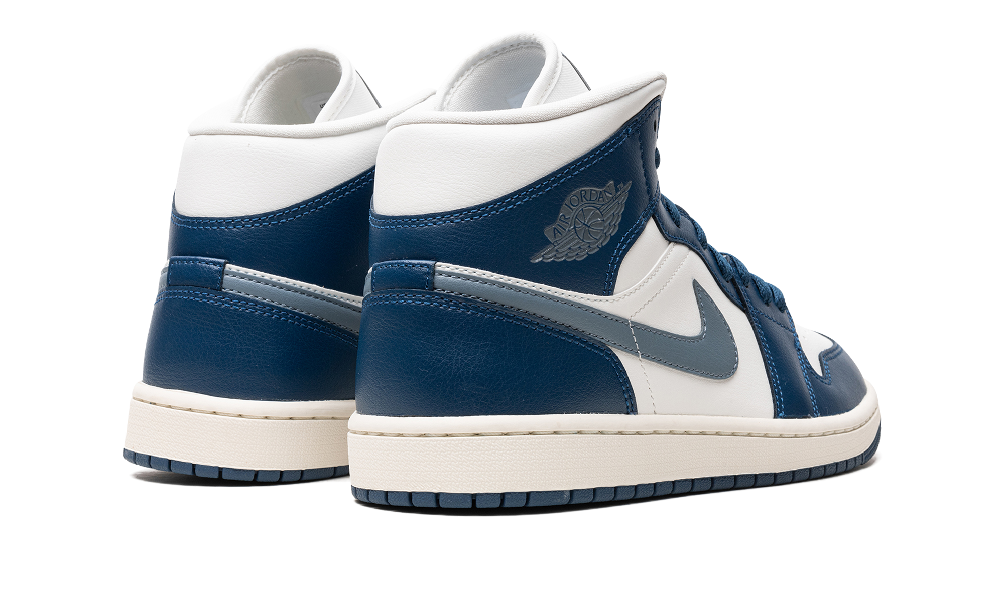 jordan 1 mid french blue women s+BQ6472-414+diagnol right behind view