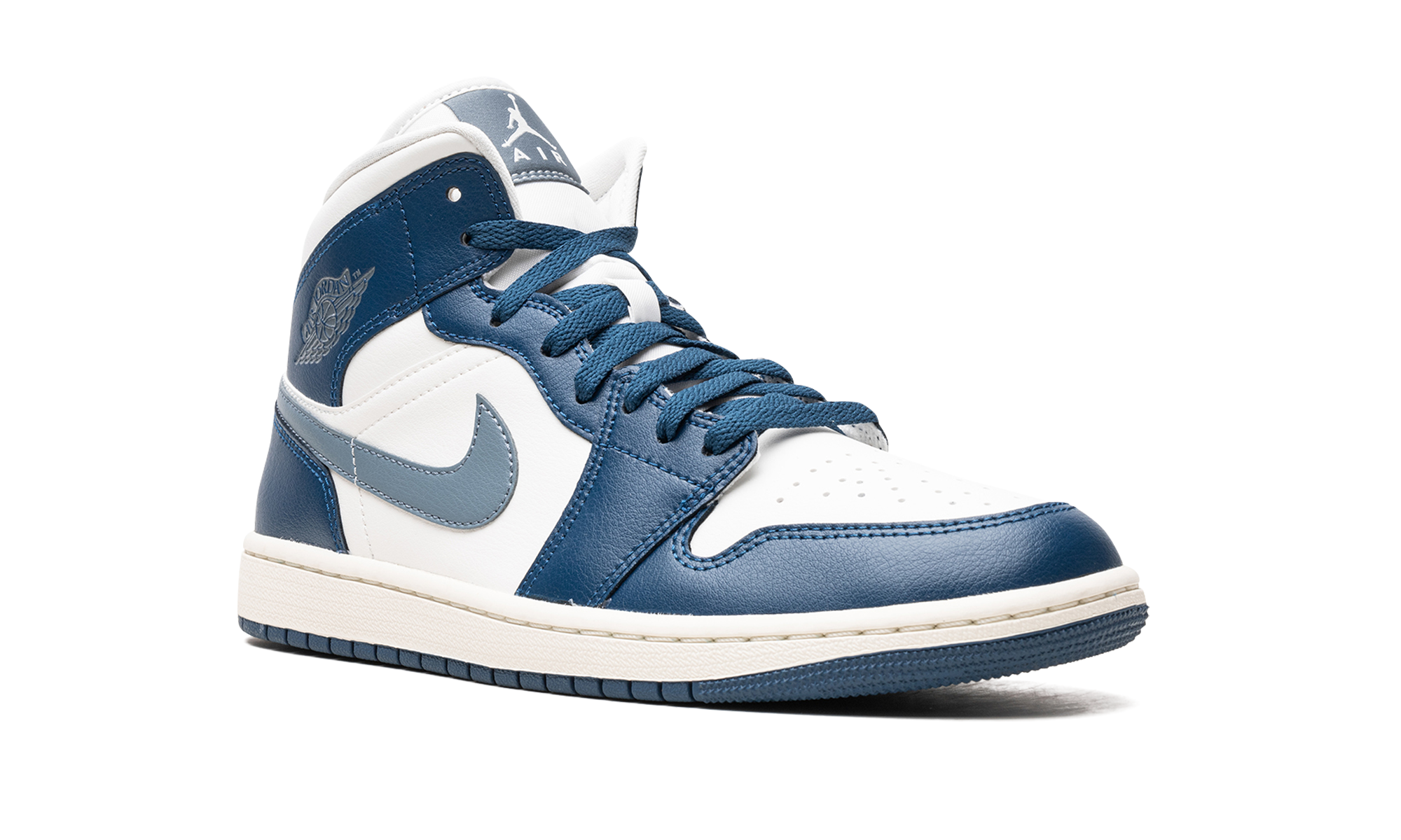 jordan 1 mid french blue women s+BQ6472-414+diagnol right view