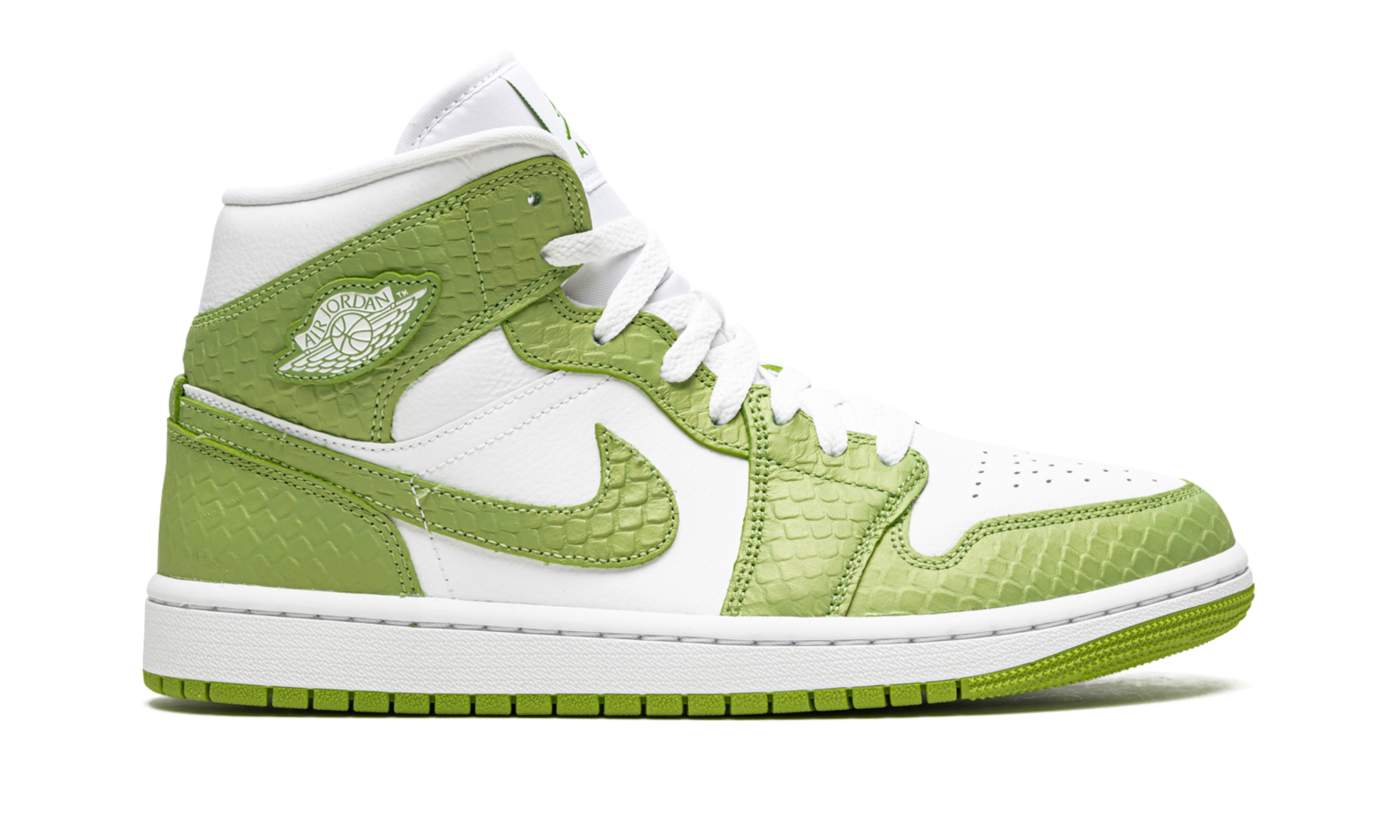 jordan 1 mid green python women s+DV2959-113+right view