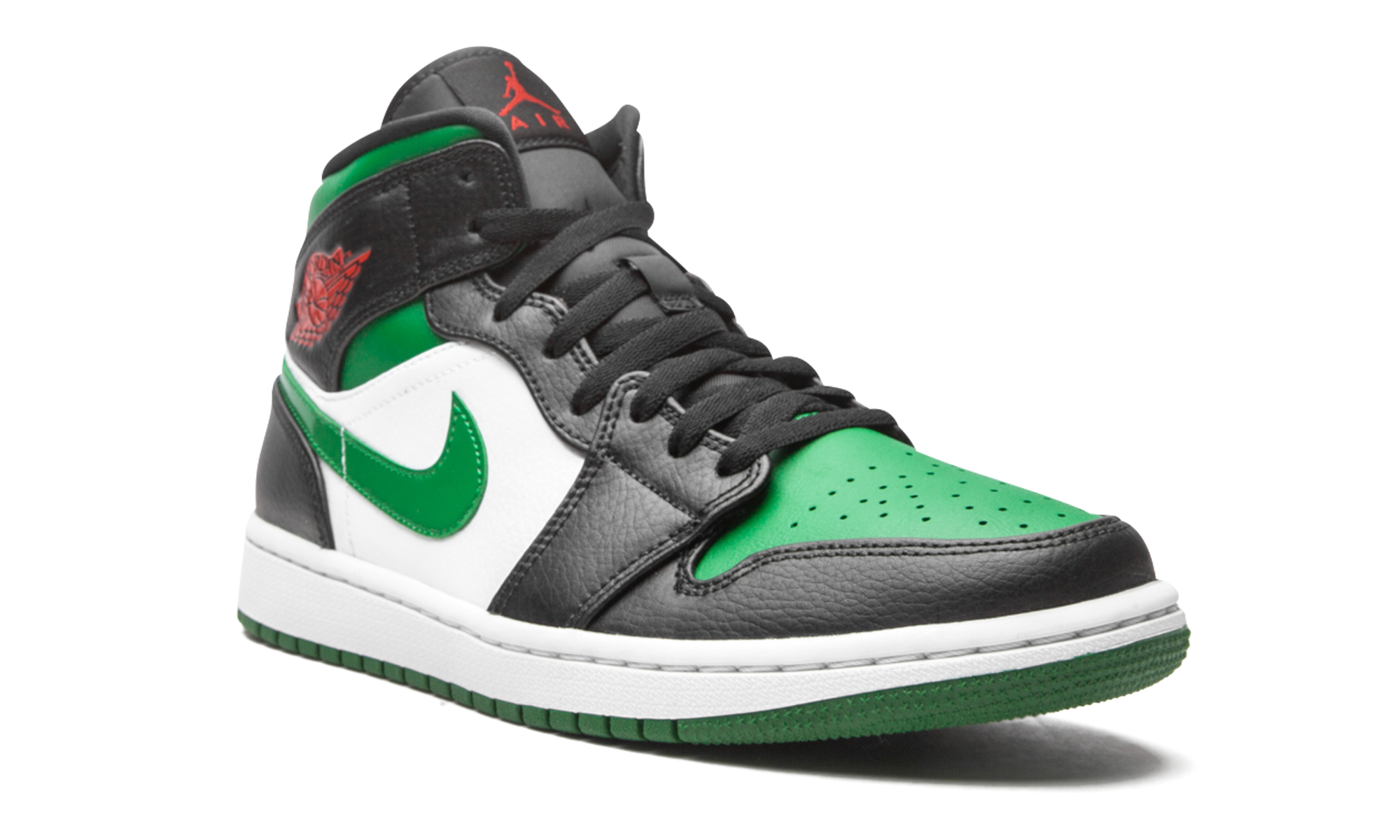 jordan 1 mid green toe+554724-067+diagnol right view