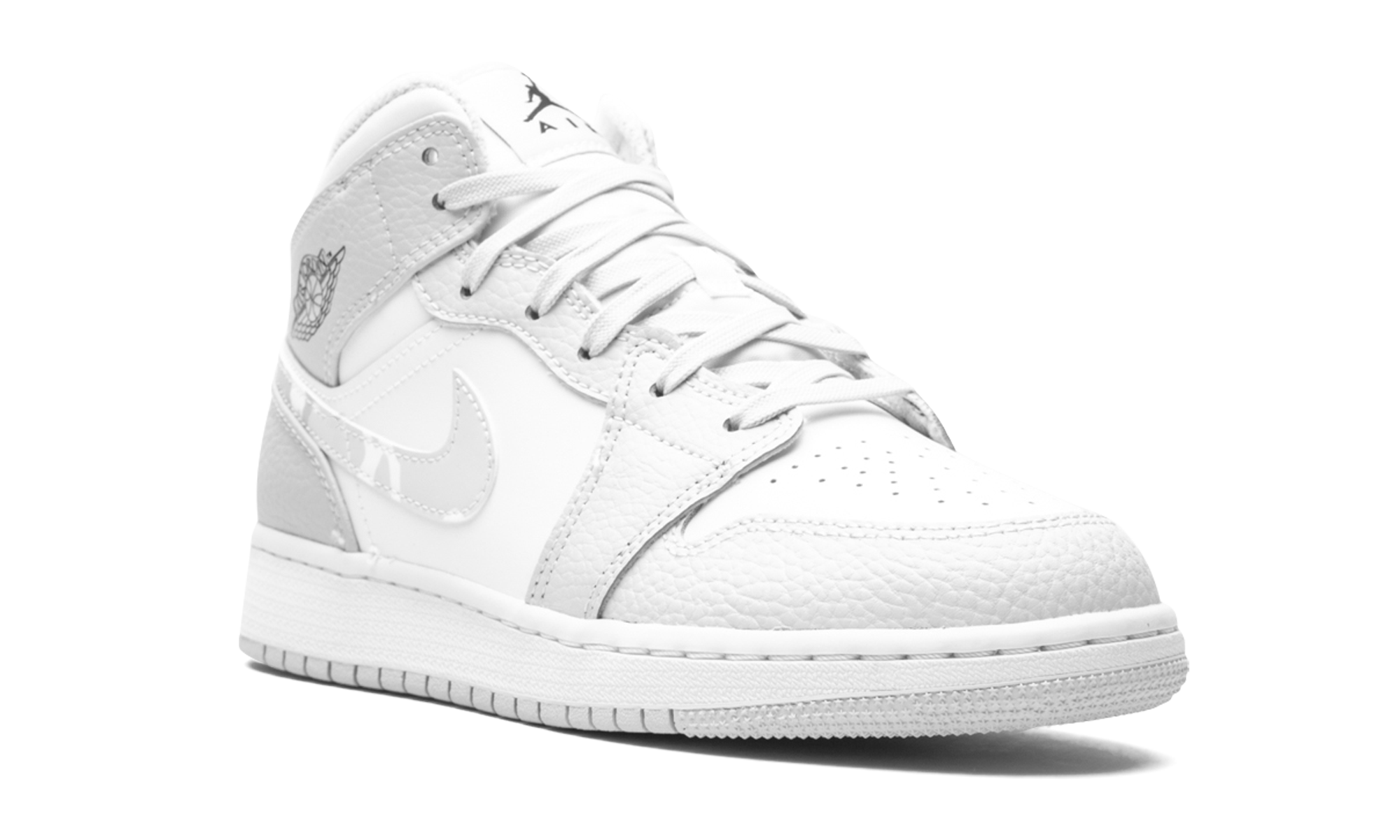 jordan 1 mid grey camo gs+DD3235-100+diagnol right view