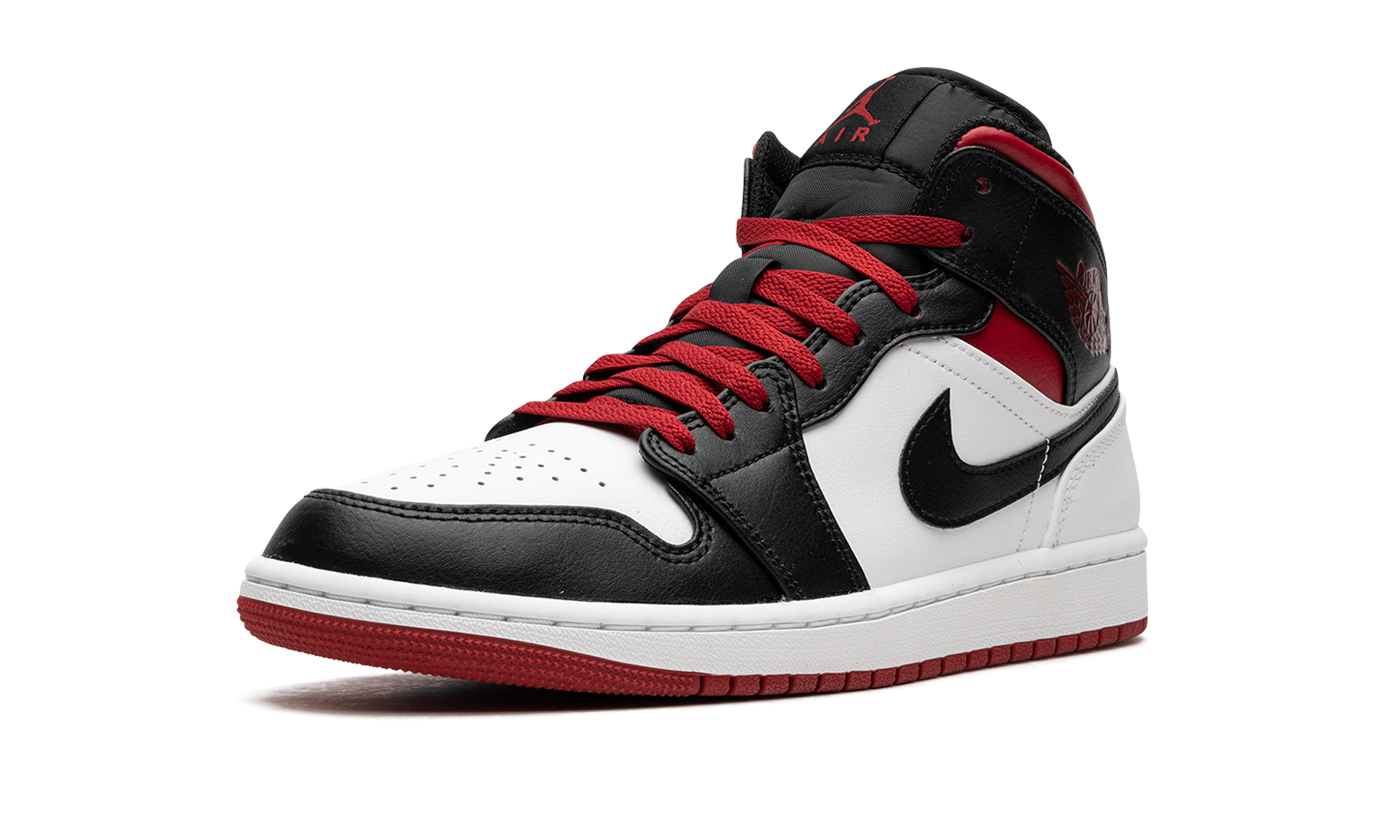 jordan 1 mid gym red black toe+DQ8426-106+left diagnol single view