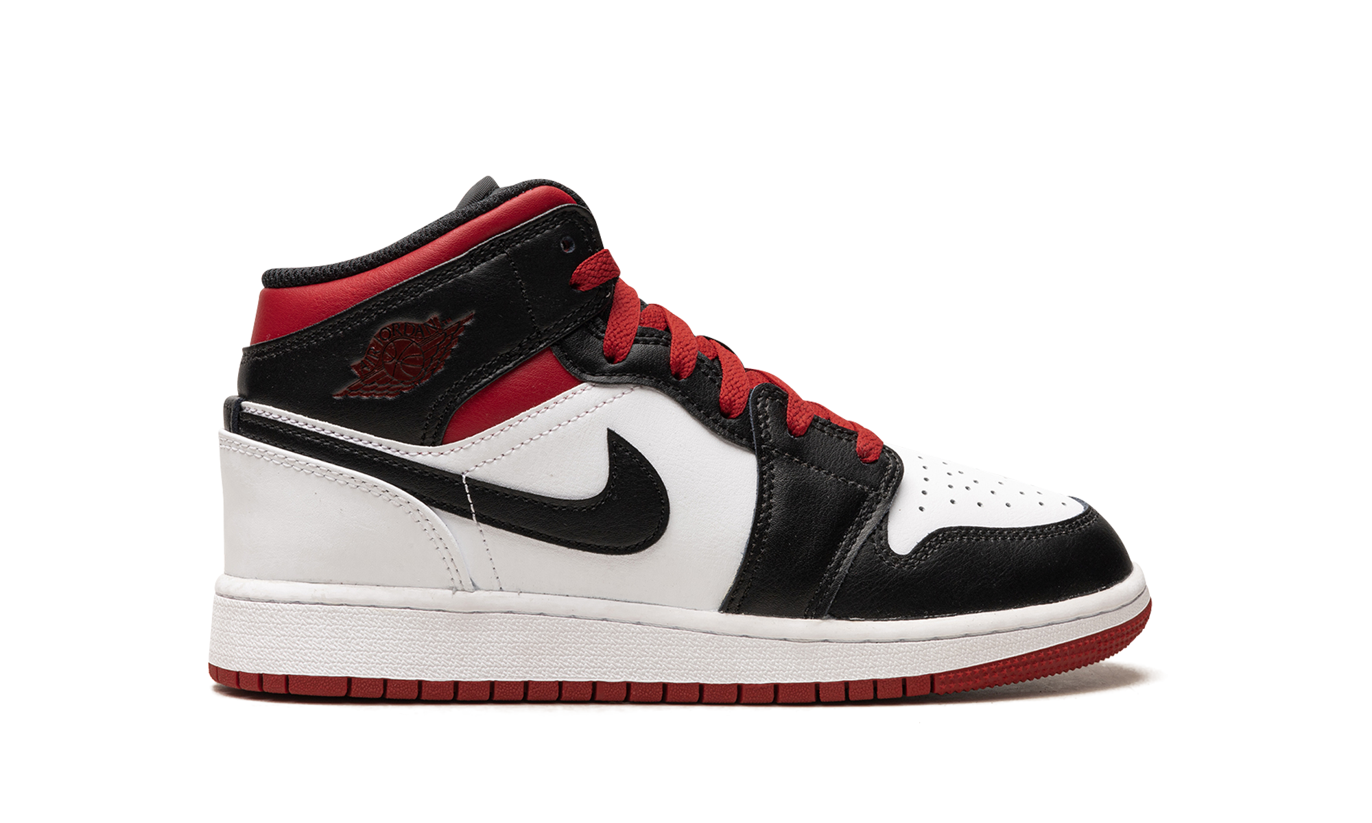jordan 1 mid gym red black toe gs+DQ8423-106+right view