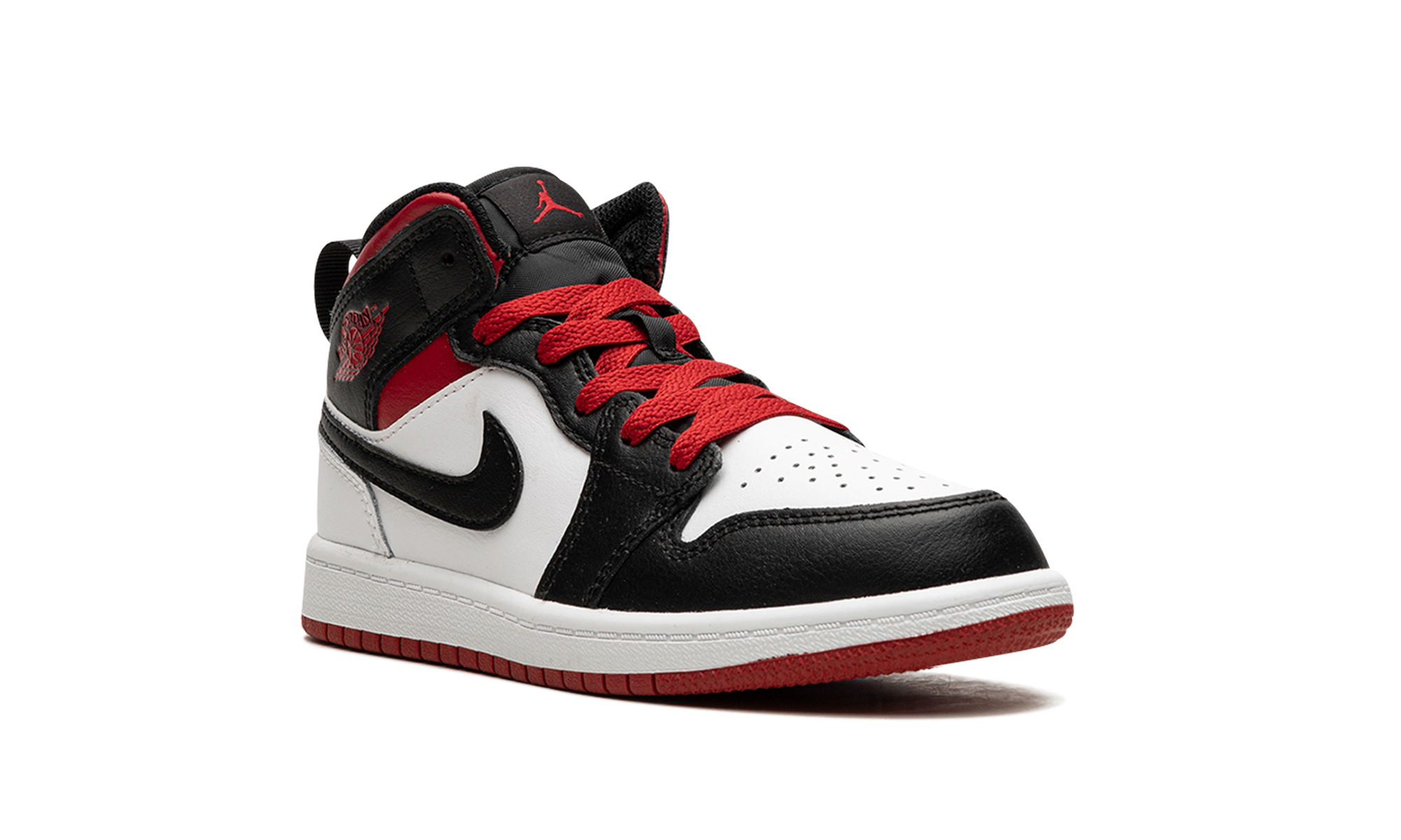 jordan 1 mid gym red black toe ps+DQ8424-106+diagnol right view