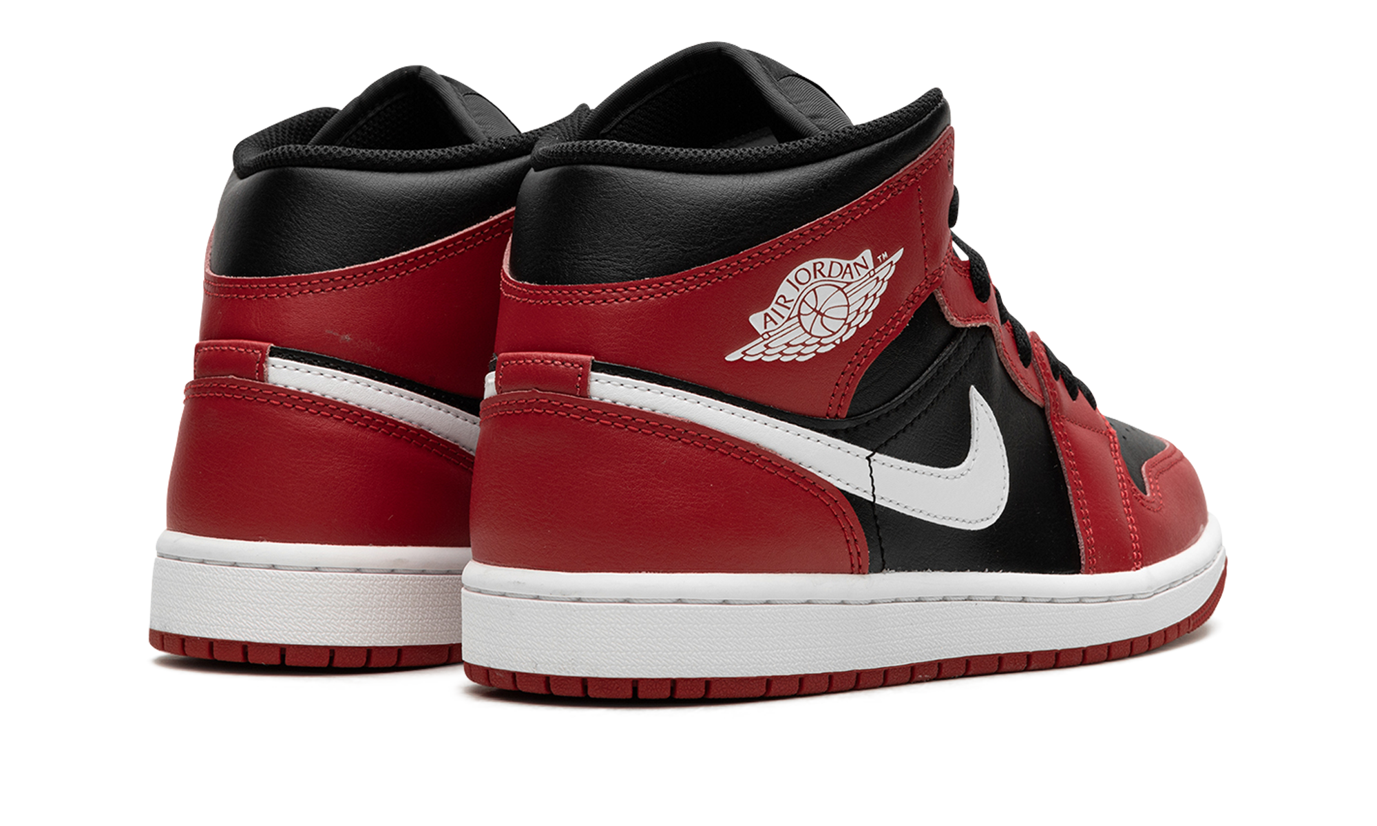 jordan 1 mid gym red black white 2024+DQ8426-061+diagnol left view