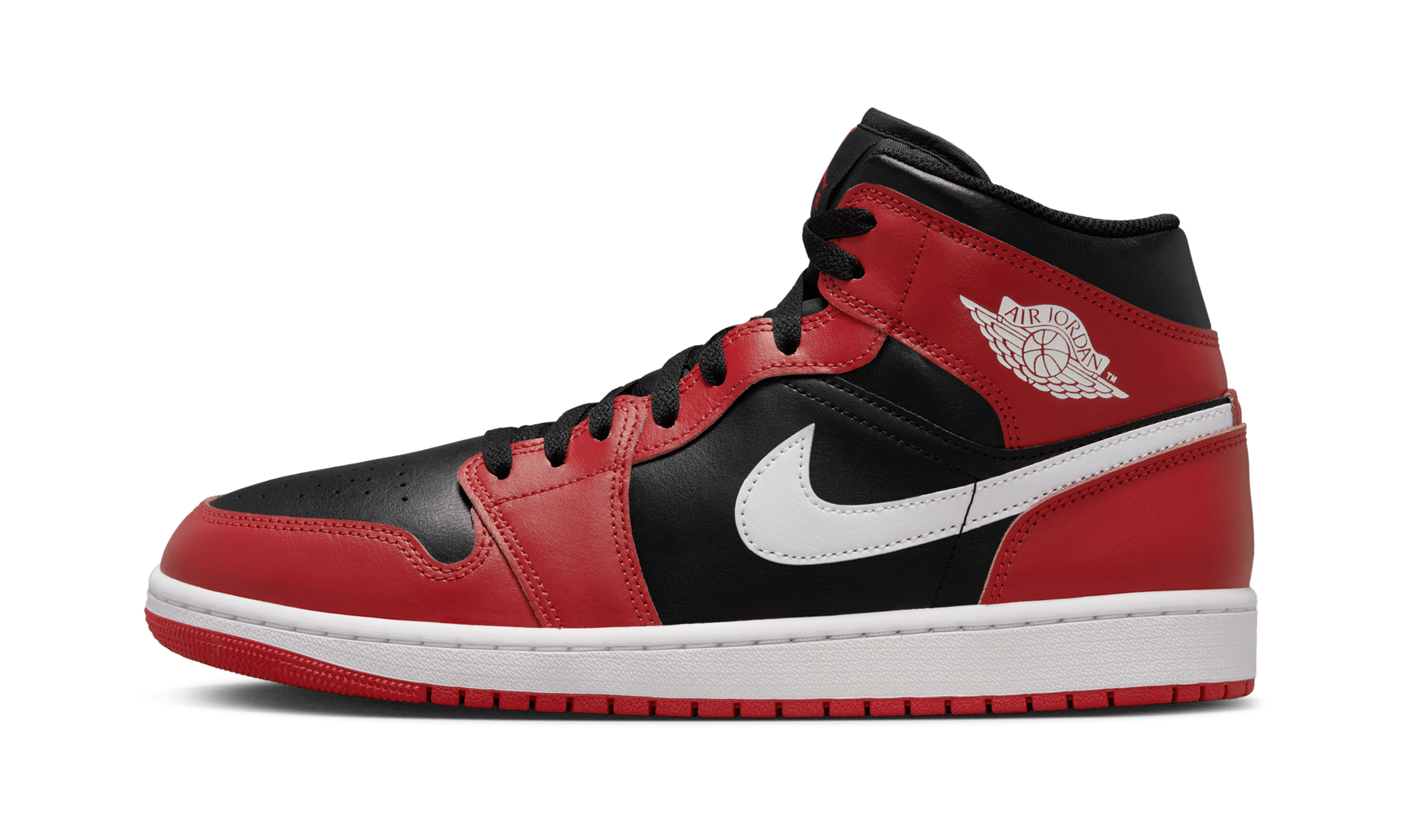 jordan 1 mid gym red black white 2024+DQ8426-061+diagnol right view