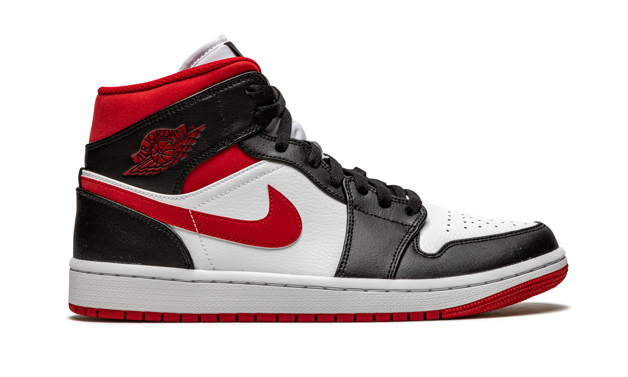 jordan 1 mid gym red black white+554724-122+right view