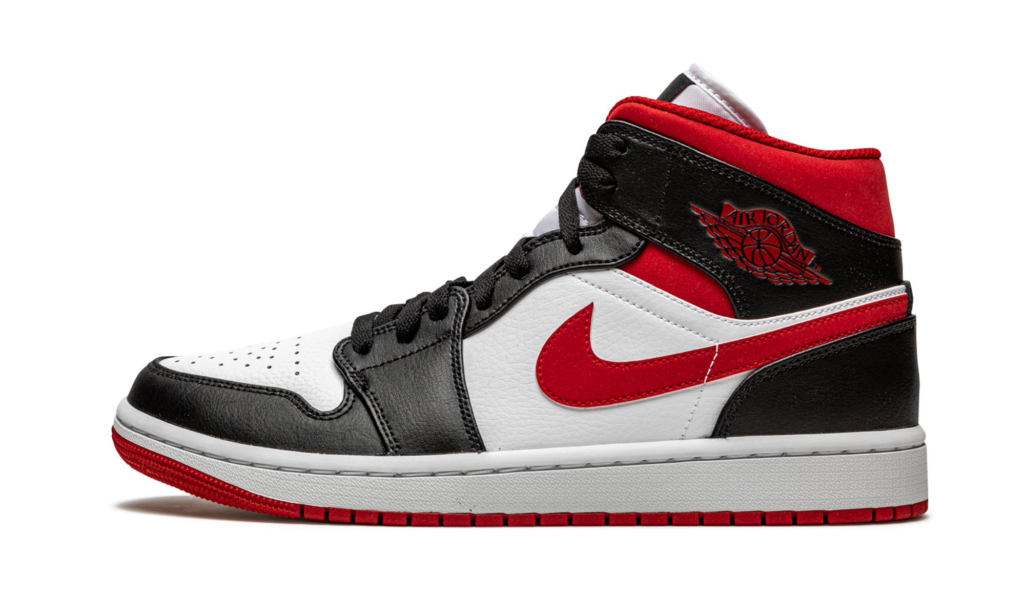 jordan 1 mid gym red black white+554724-122+diagnol right view 1