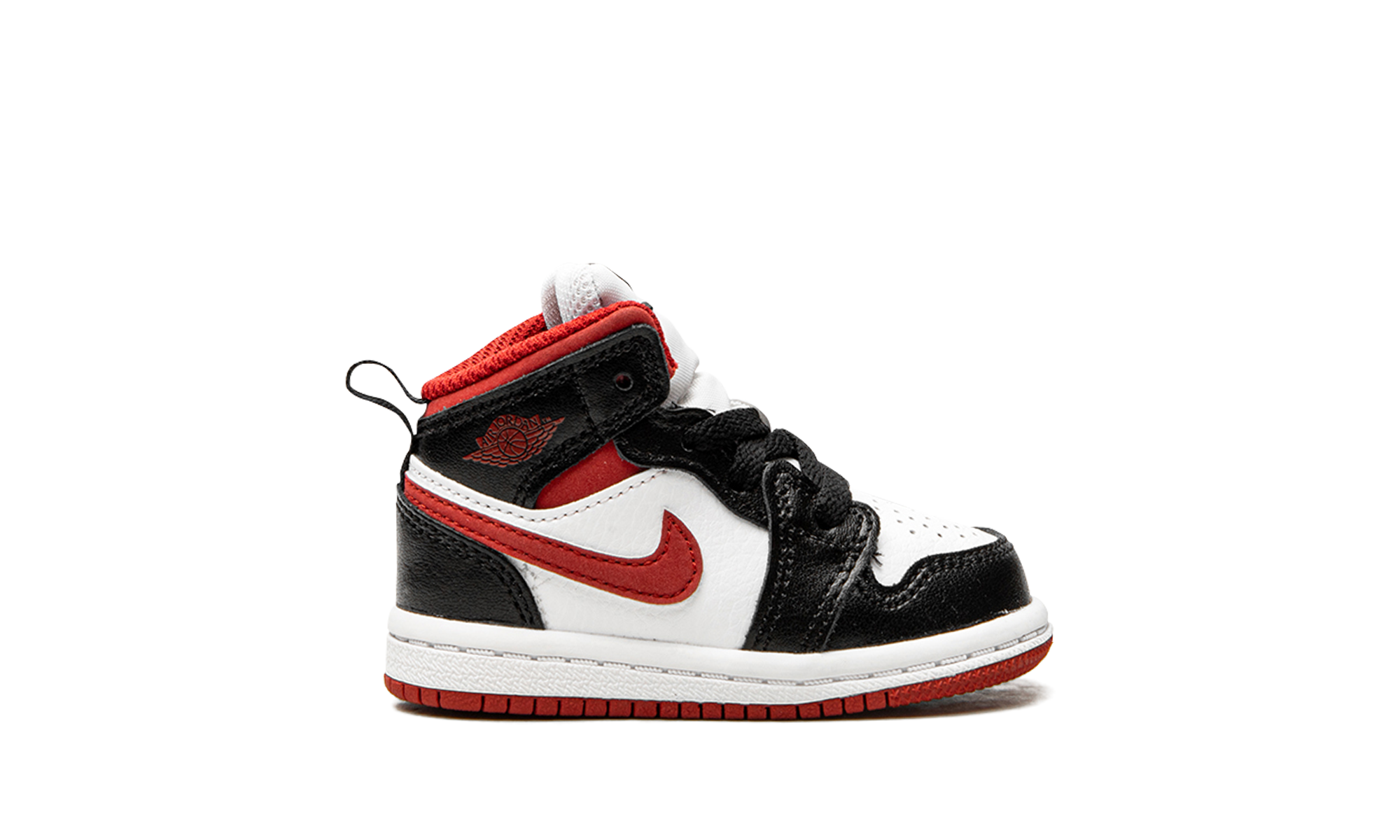 jordan 1 mid gym red black white td+640735-122+right view