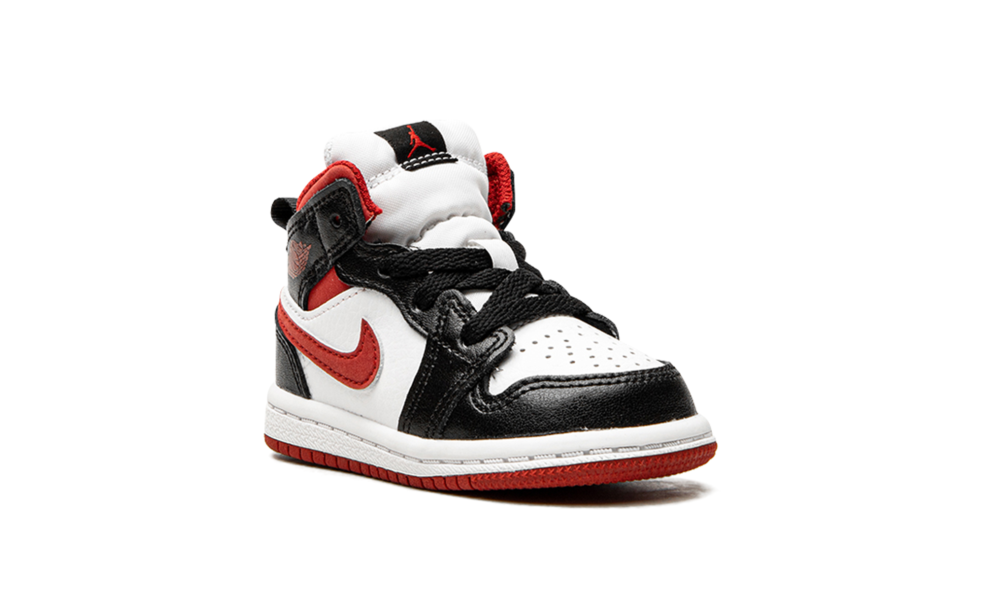 jordan 1 mid gym red black white td+640735-122+diagnol right view