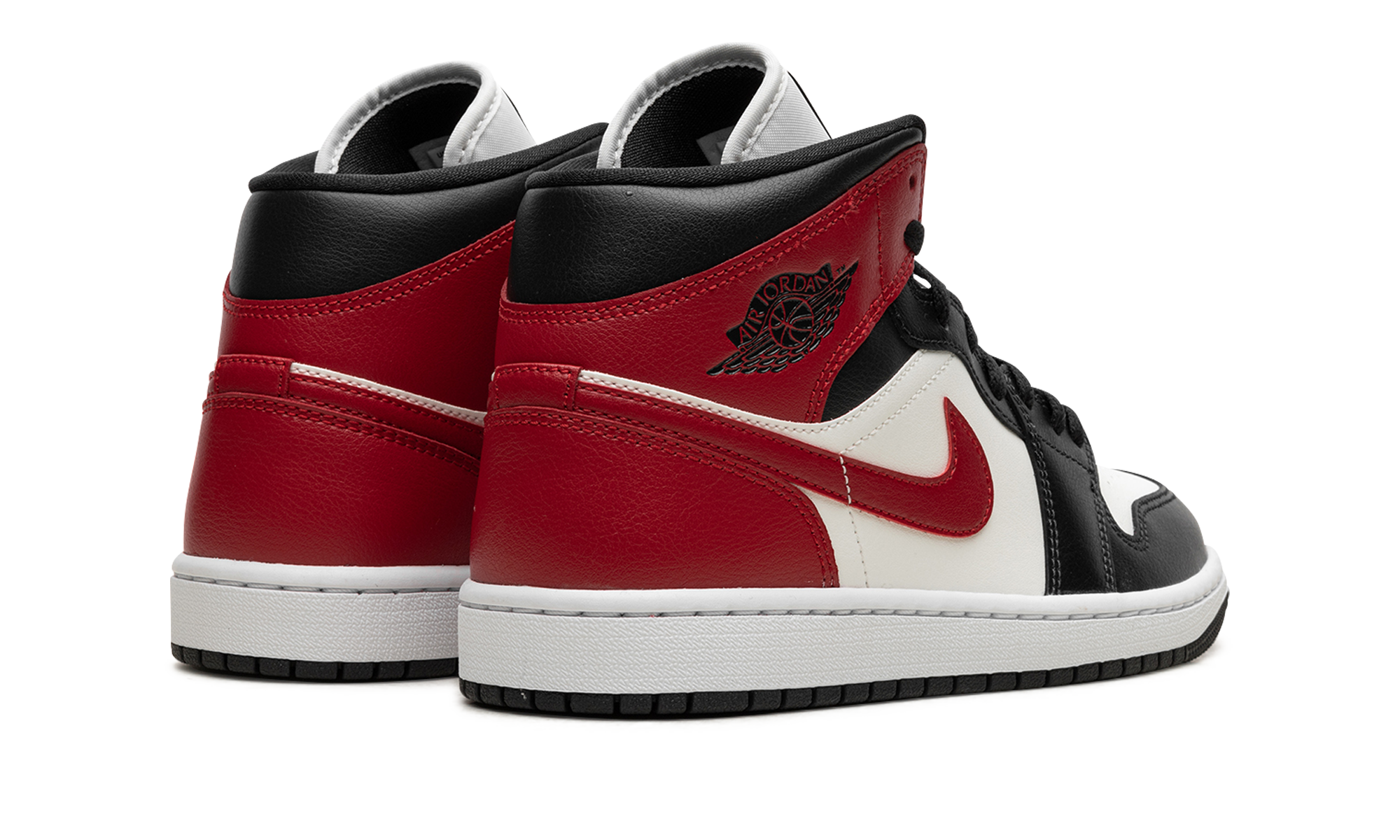 jordan 1 mid gym red off noir women s+BQ6472-160+diagnol right behind view