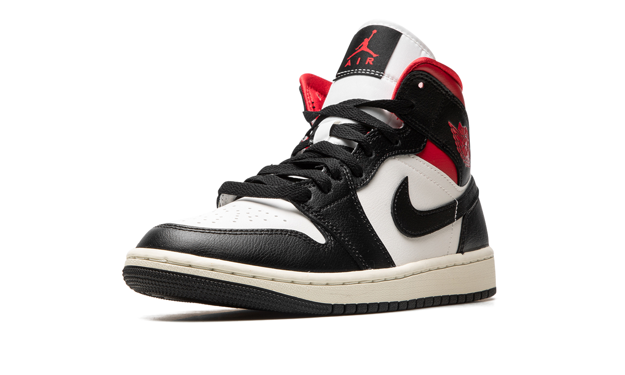 jordan 1 mid gym red panda women s+BQ6472-061+left diagnol single view