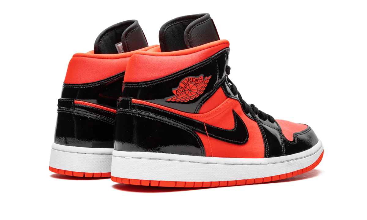 jordan 1 mid hot punch black women s+BQ6472-600+diagnol right behind view