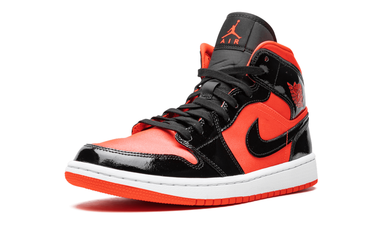 jordan 1 mid hot punch black women s+BQ6472-600+left diagnol single view