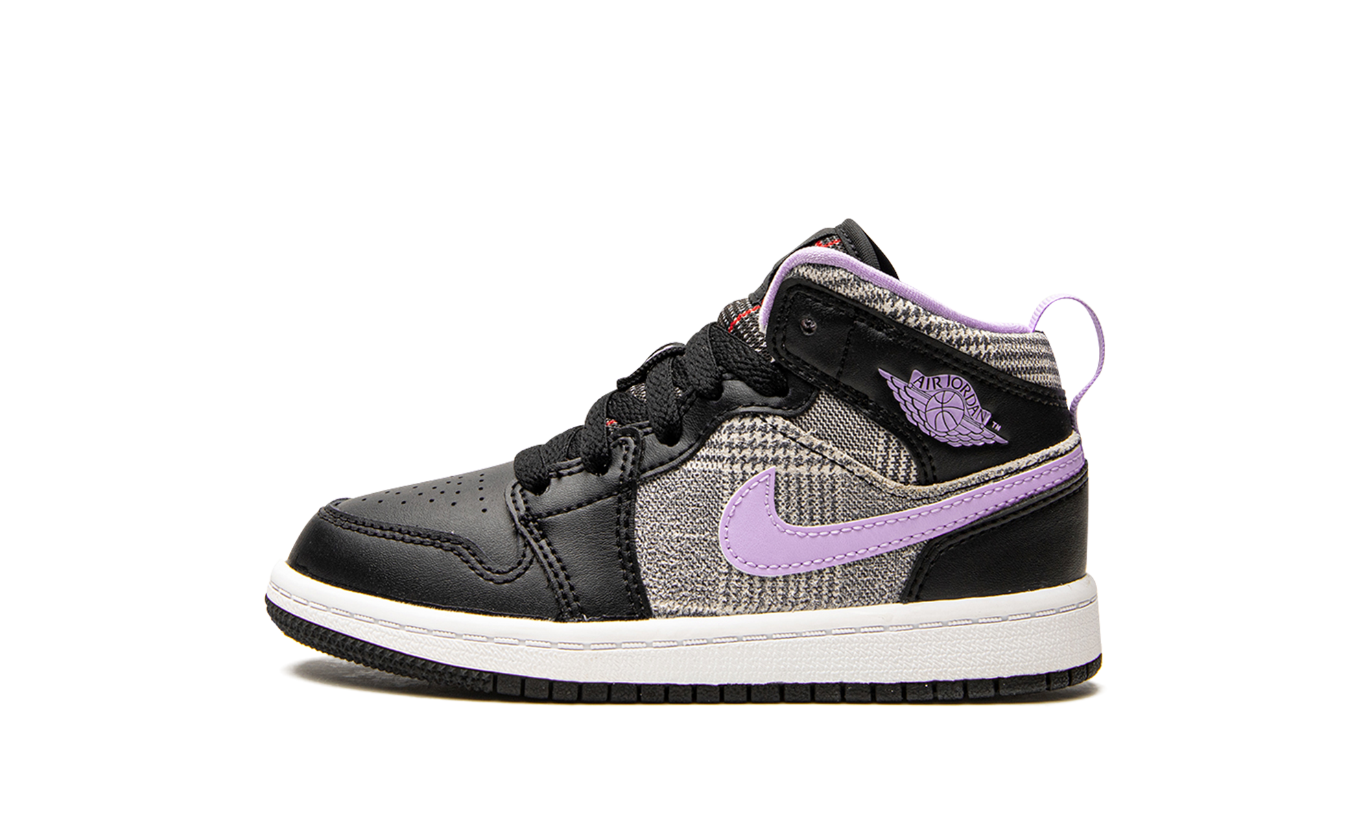 jordan 1 mid houndstooth ps+DC7227-015+diagnol right view 1