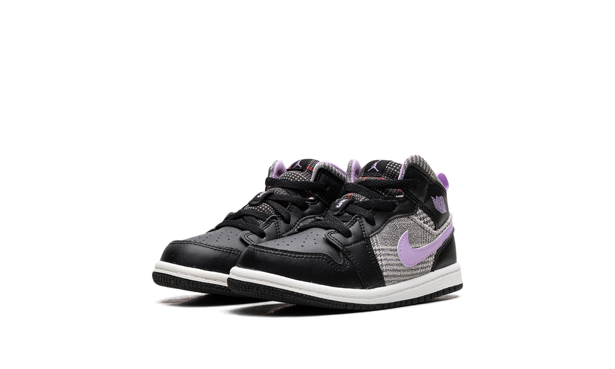 jordan 1 mid houndstooth td+DC7228-015+diagnol left view