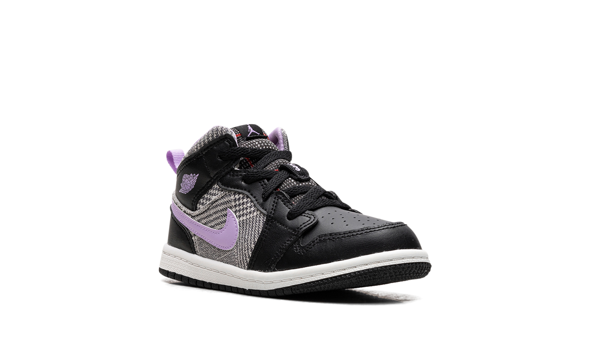 jordan 1 mid houndstooth td+DC7228-015+diagnol right view