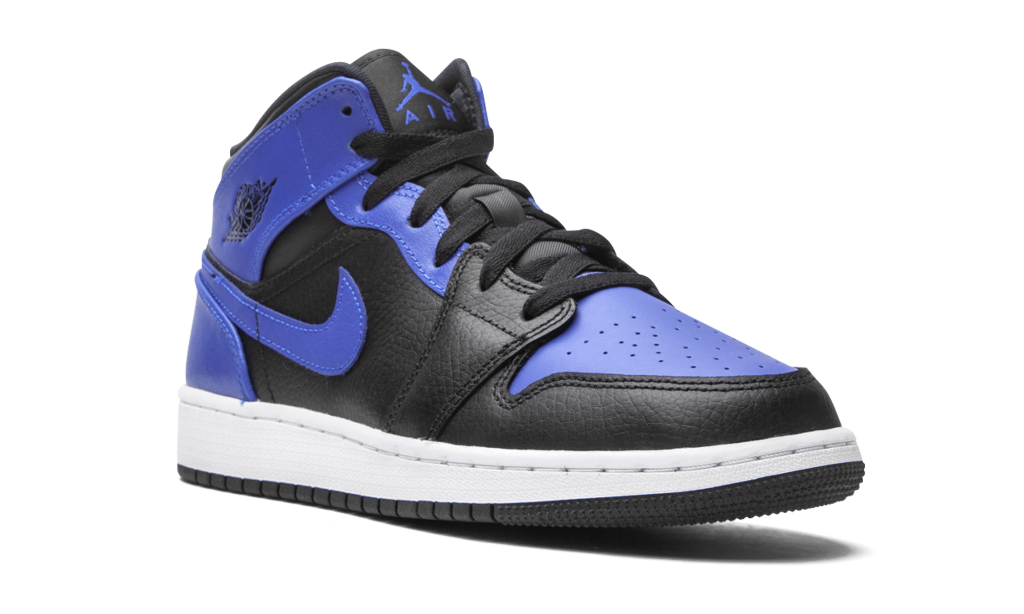 jordan 1 mid hyper royal gs+554725-077+diagnol right view