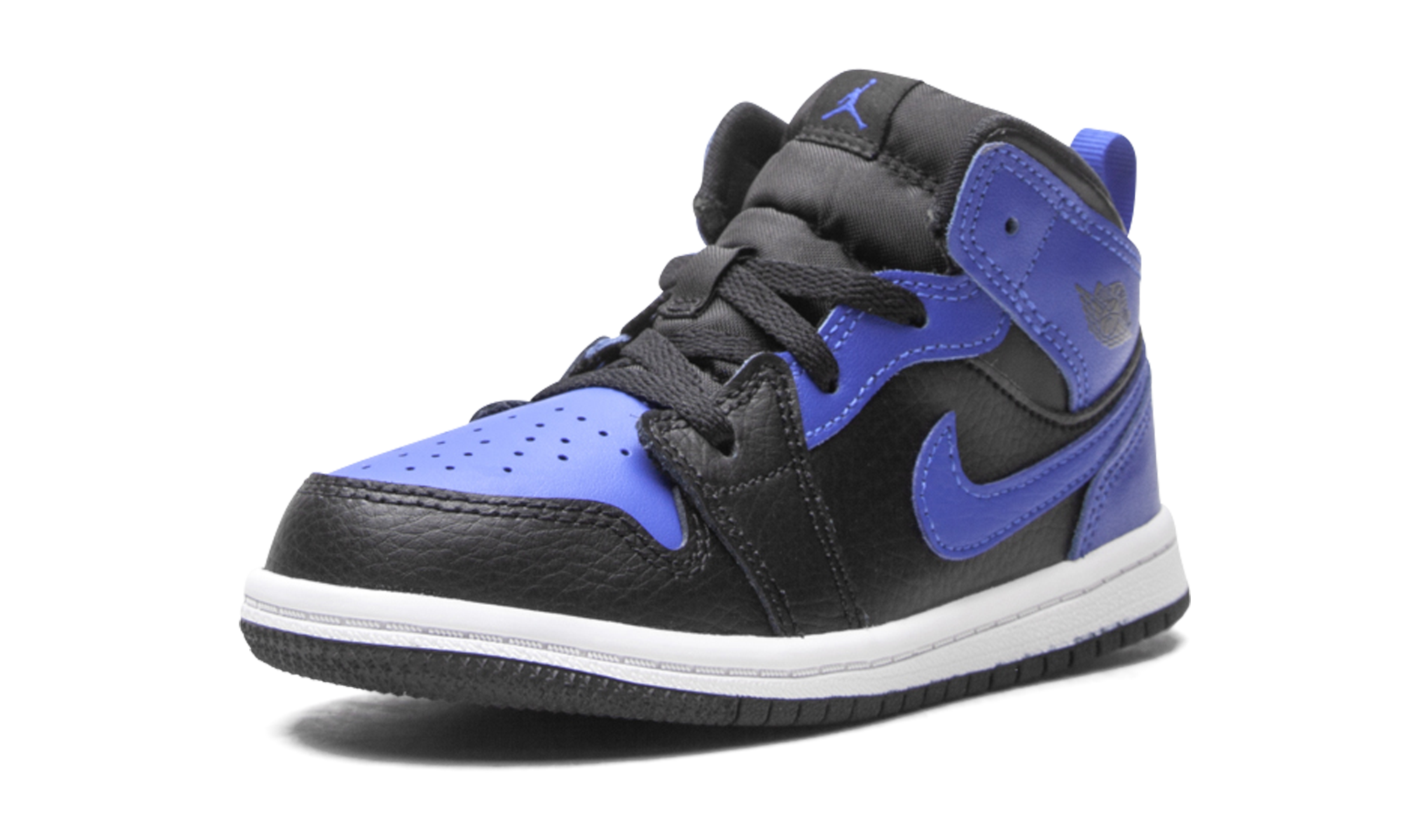 jordan 1 mid hyper royal td+640735-077+left diagnol single view