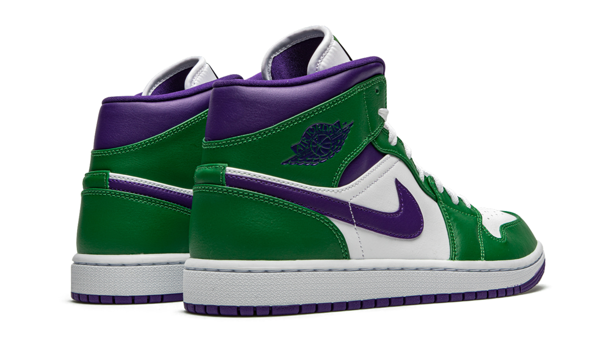 jordan 1 mid incredible hulk+554724-300+diagnol right behind view