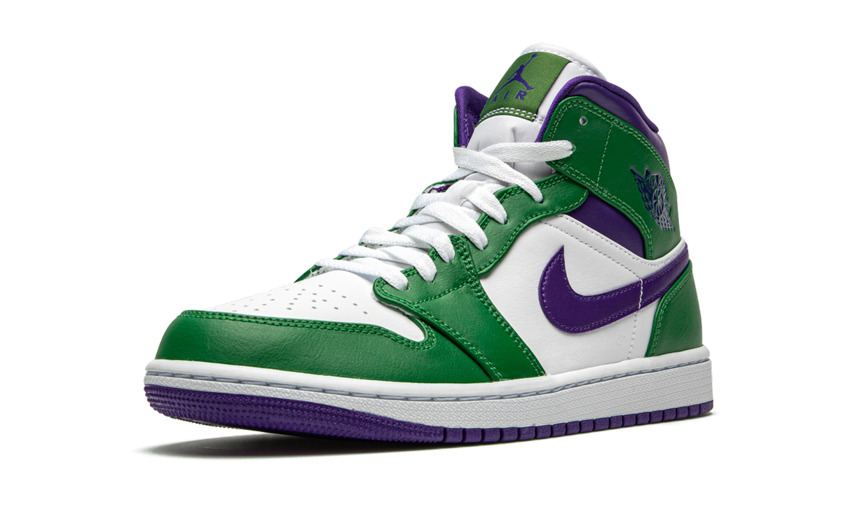 jordan 1 mid incredible hulk+554724-300+left diagnol single view