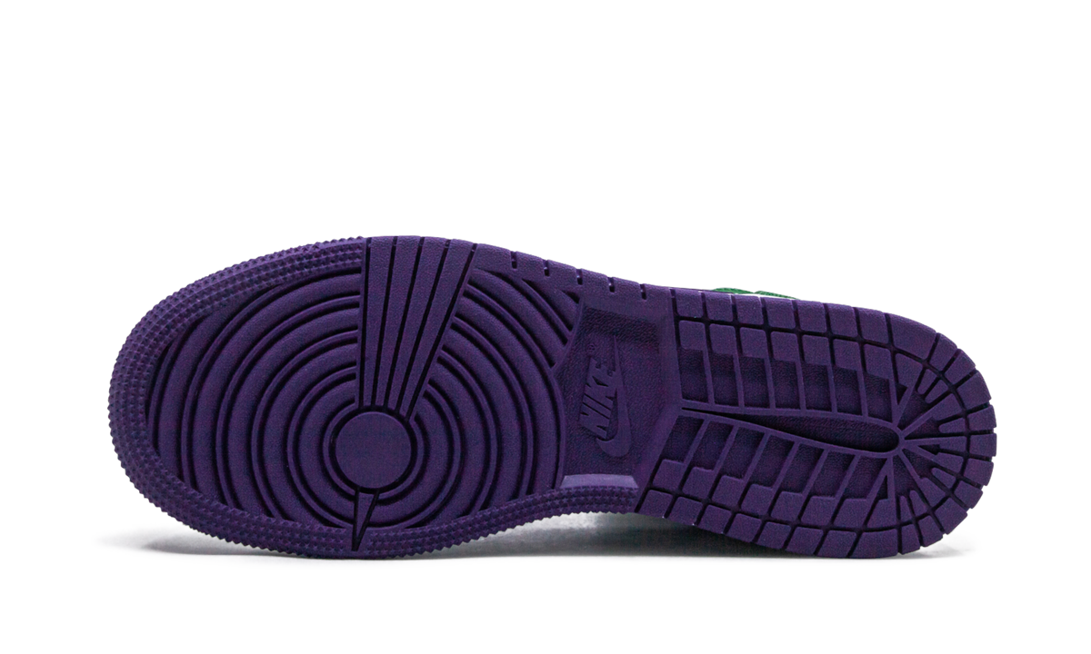 jordan 1 mid incredible hulk gs+554725-300+bottom view