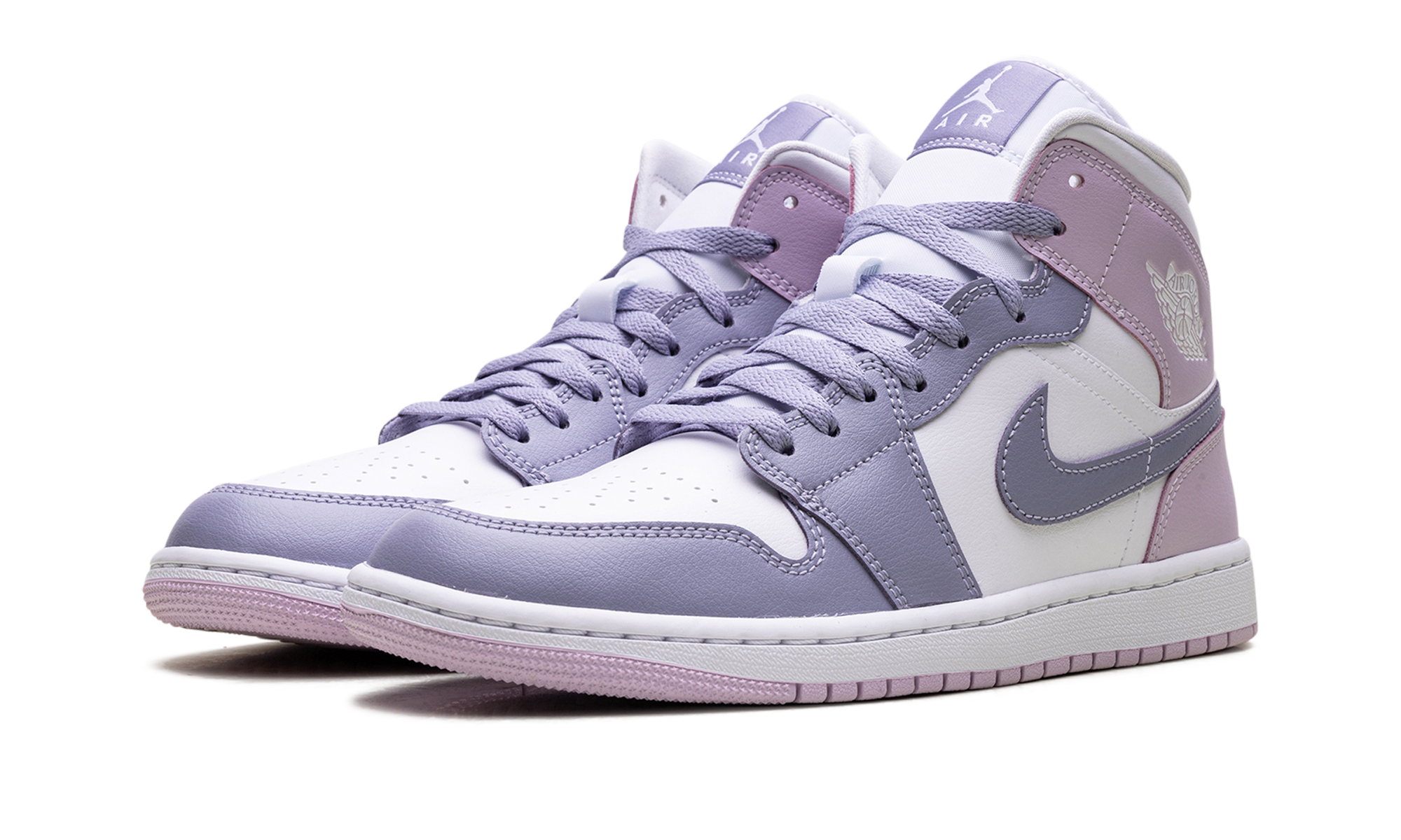 jordan 1 mid indigo haze doll white women s+BQ6472-510+diagnol left view