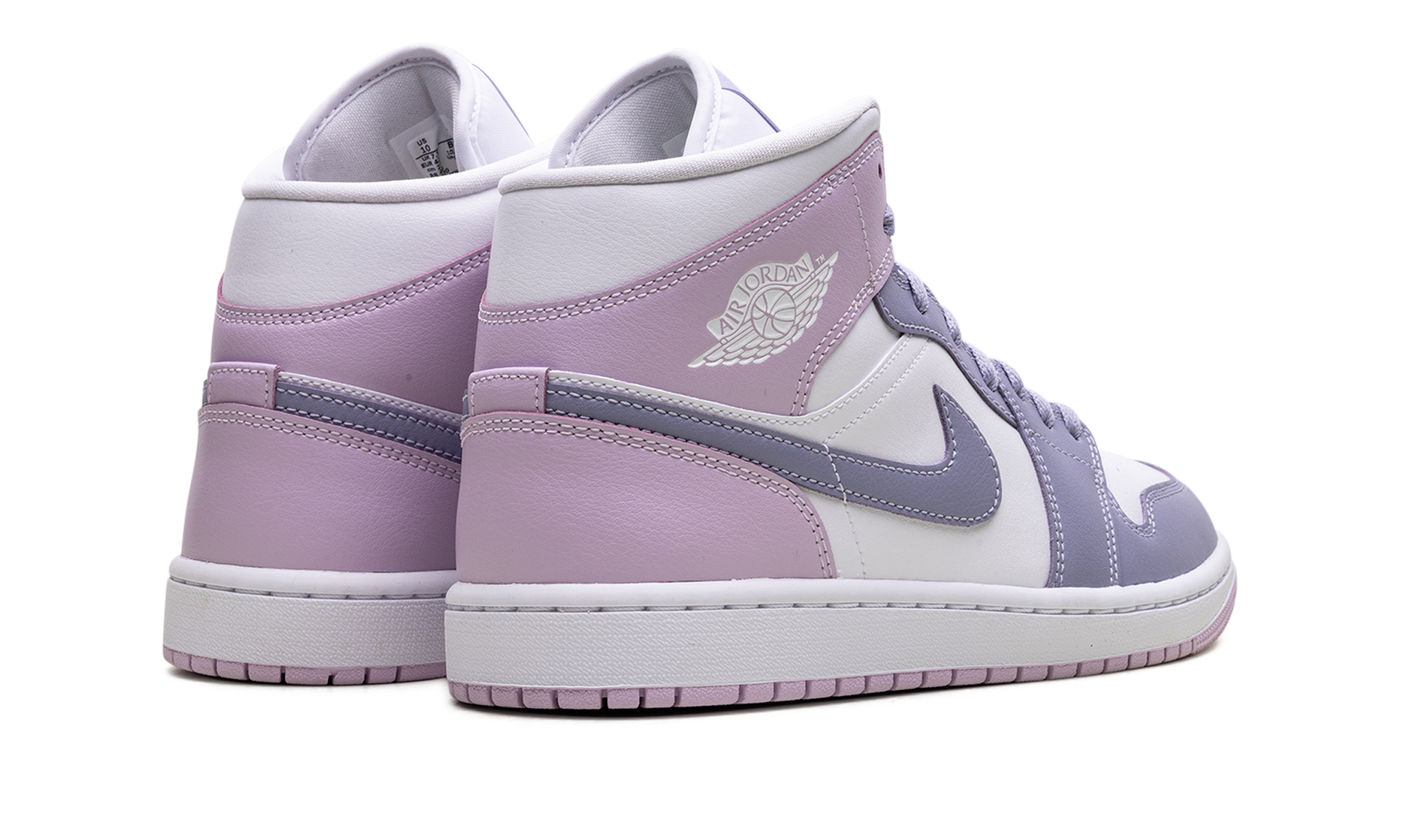 jordan 1 mid indigo haze doll white women s+BQ6472-510+diagnol right behind view