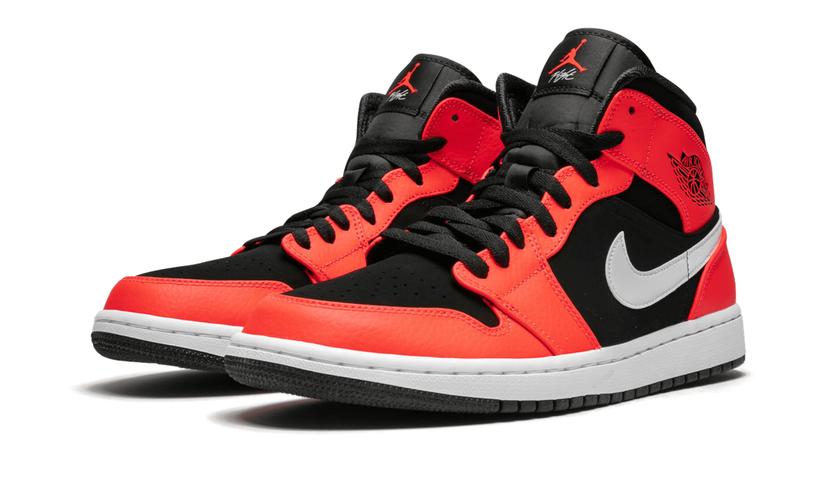 jordan 1 mid infrared 23+554724-061+diagnol left view