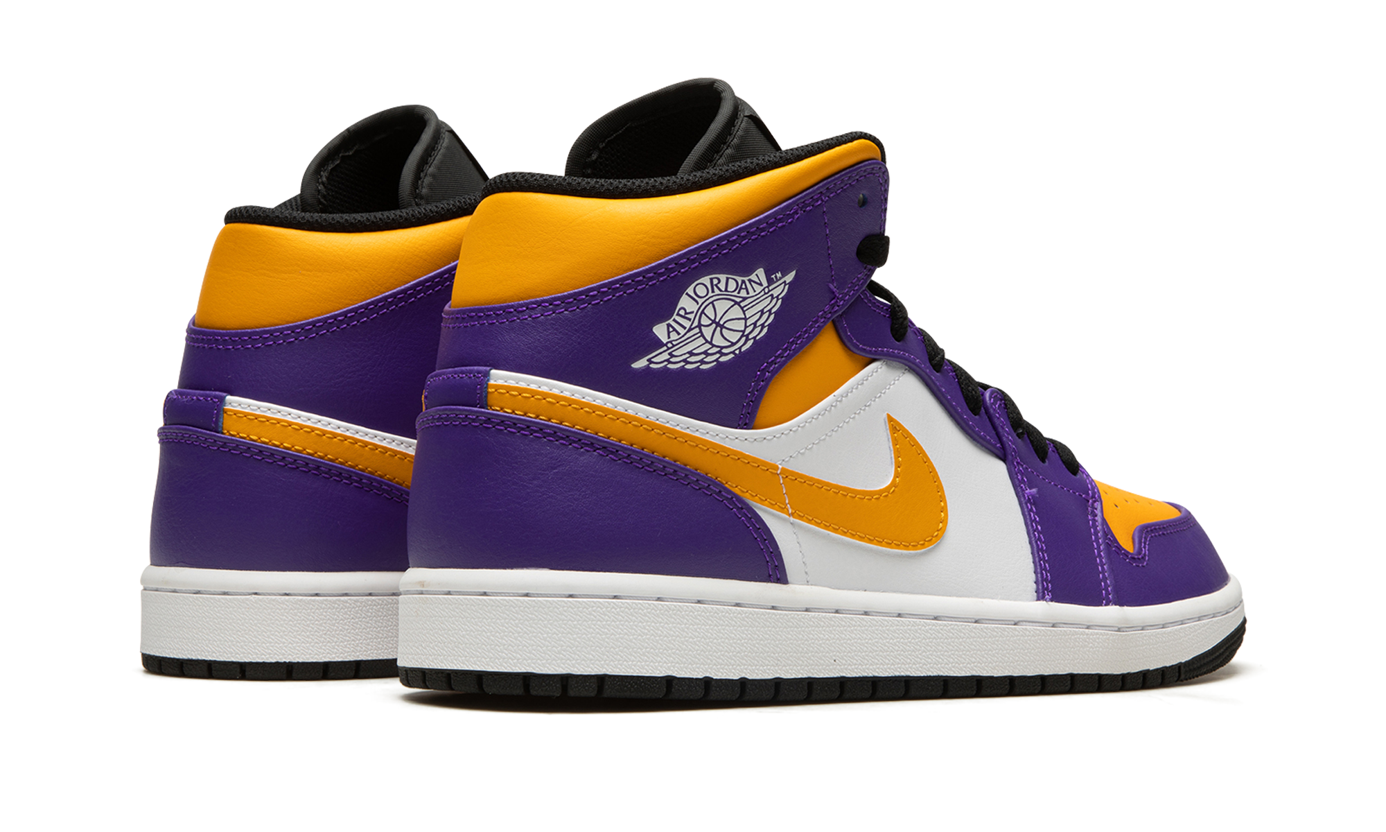 jordan 1 mid lakers 2022+DQ8426-517+diagnol right behind view