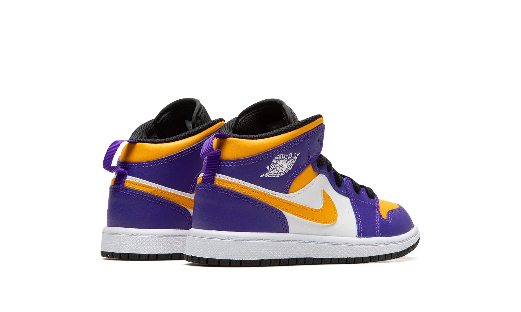 jordan 1 mid lakers ps+DQ8424-517+diagnol right behind view