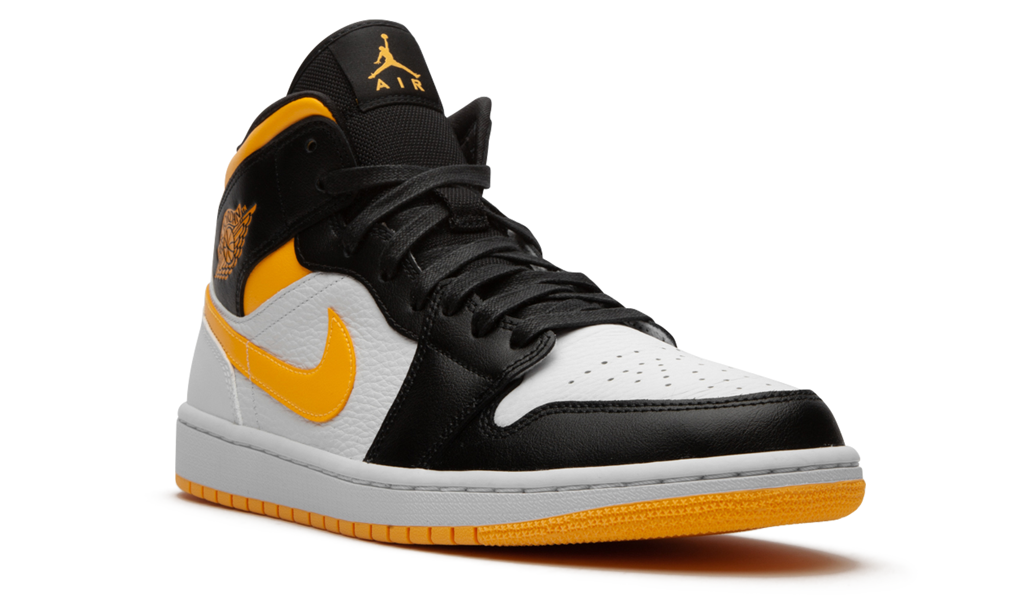 jordan 1 mid laser orange black women s+CV5276-107+diagnol right view