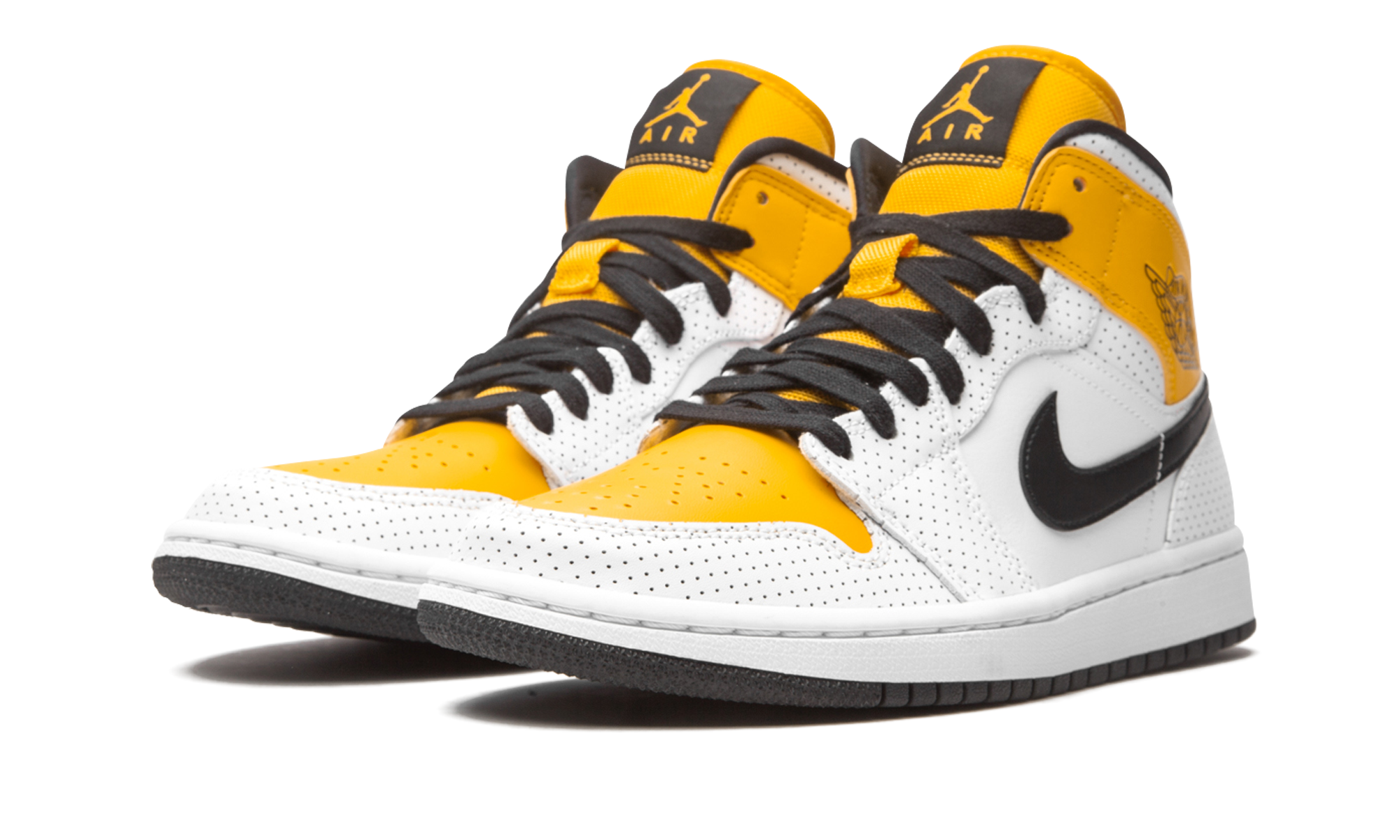 jordan 1 mid laser orange women s+BQ6472-107+diagnol left view