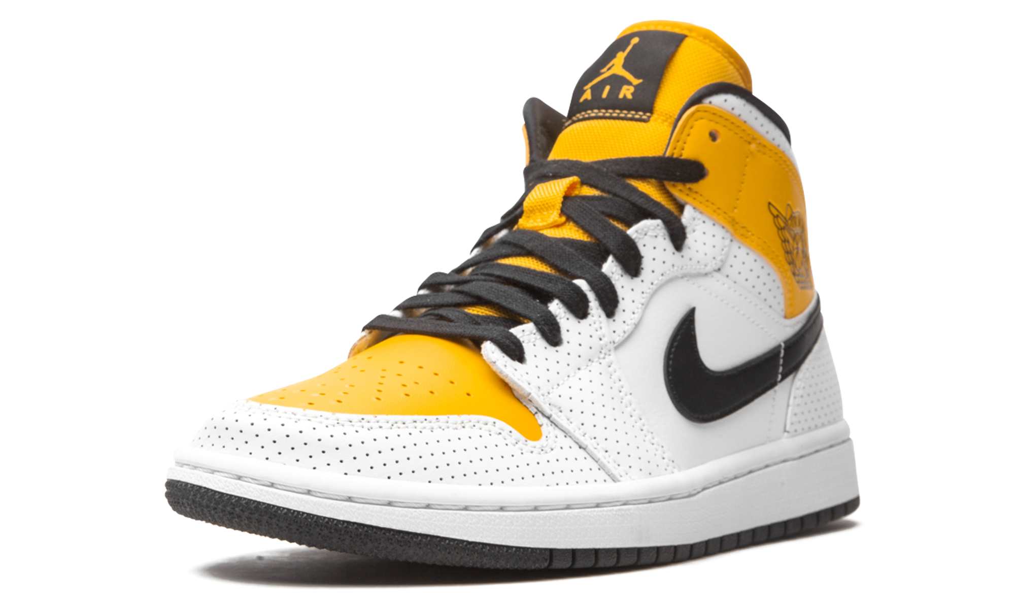 jordan 1 mid laser orange women s+BQ6472-107+left diagnol single view