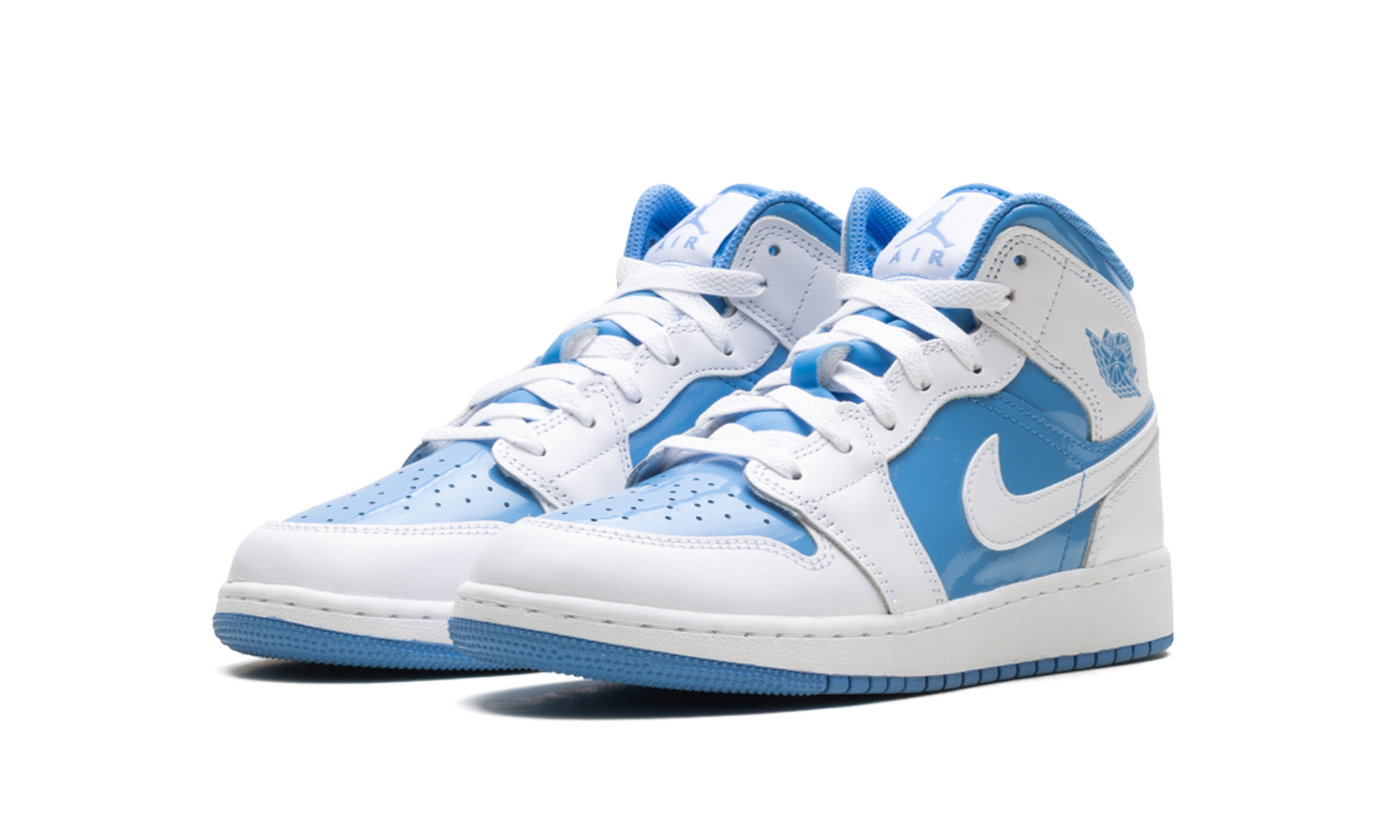 jordan 1 mid legend blue gs+FZ3933-114+diagnol left view