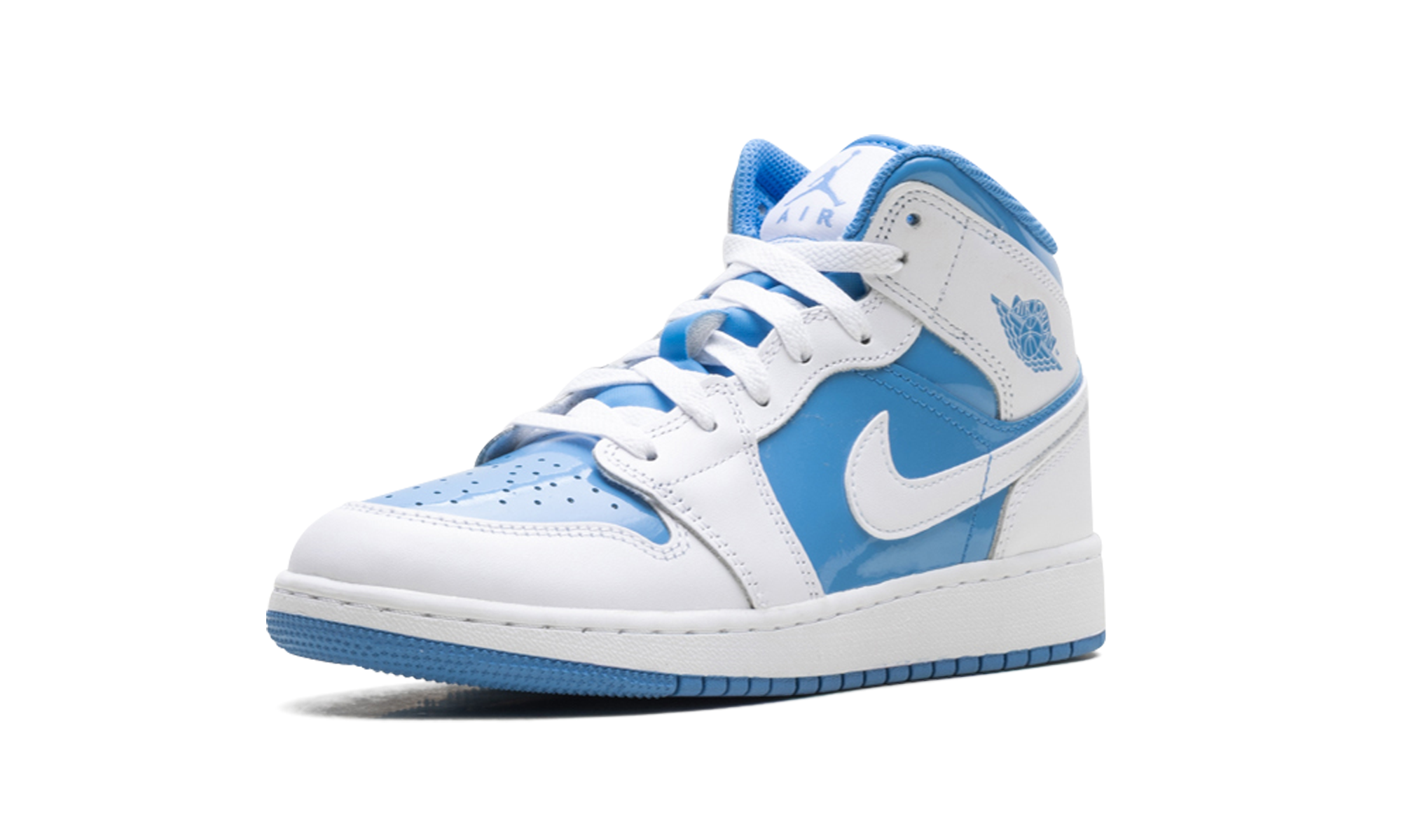 jordan 1 mid legend blue gs+FZ3933-114+left diagnol single view