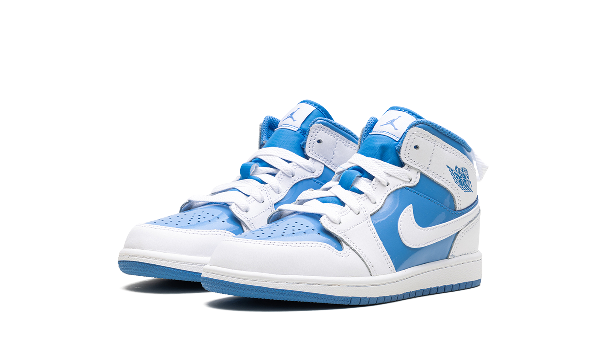 jordan 1 mid legend blue ps+FZ3932-114+diagnol left view