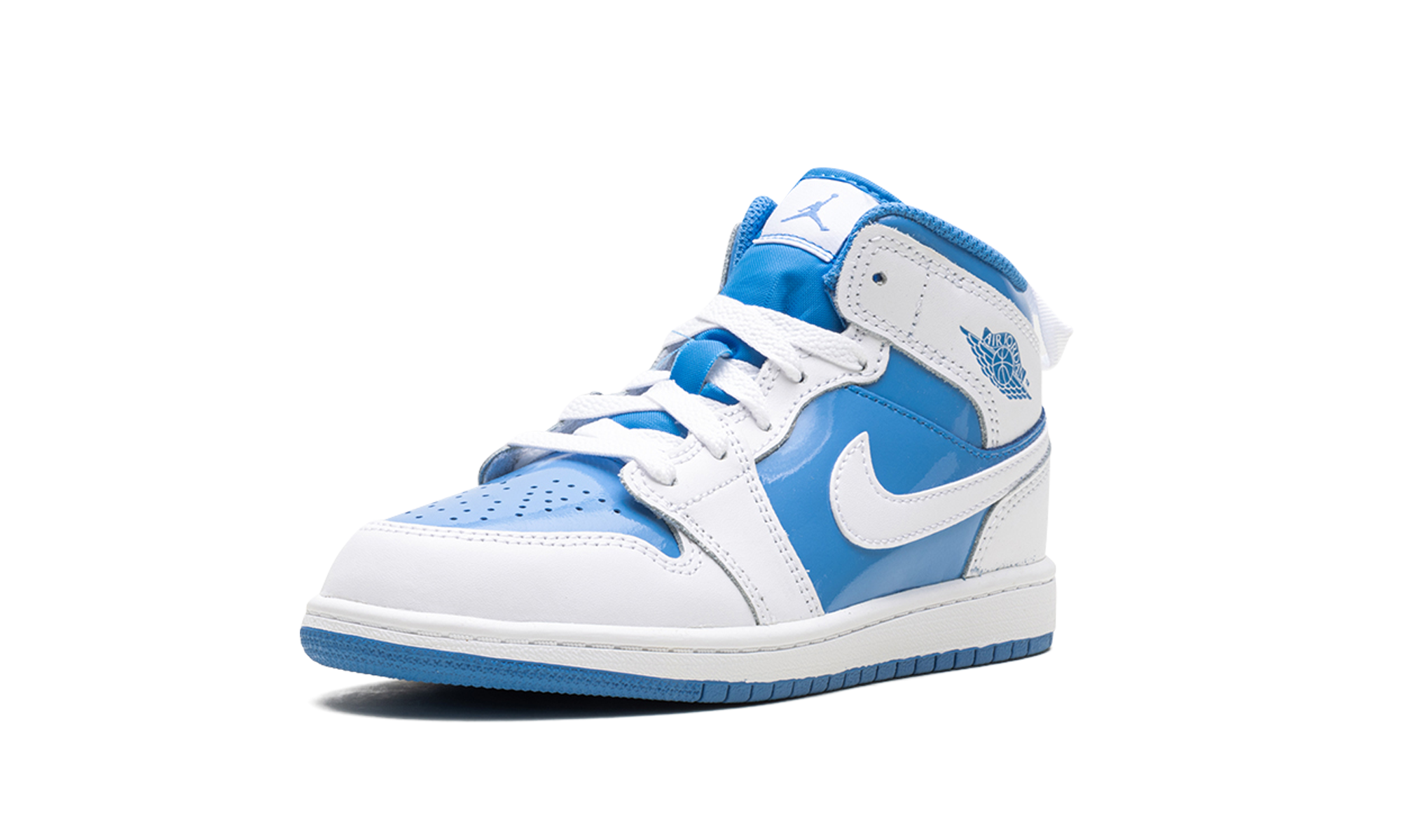 jordan 1 mid legend blue ps+FZ3932-114+left diagnol single view