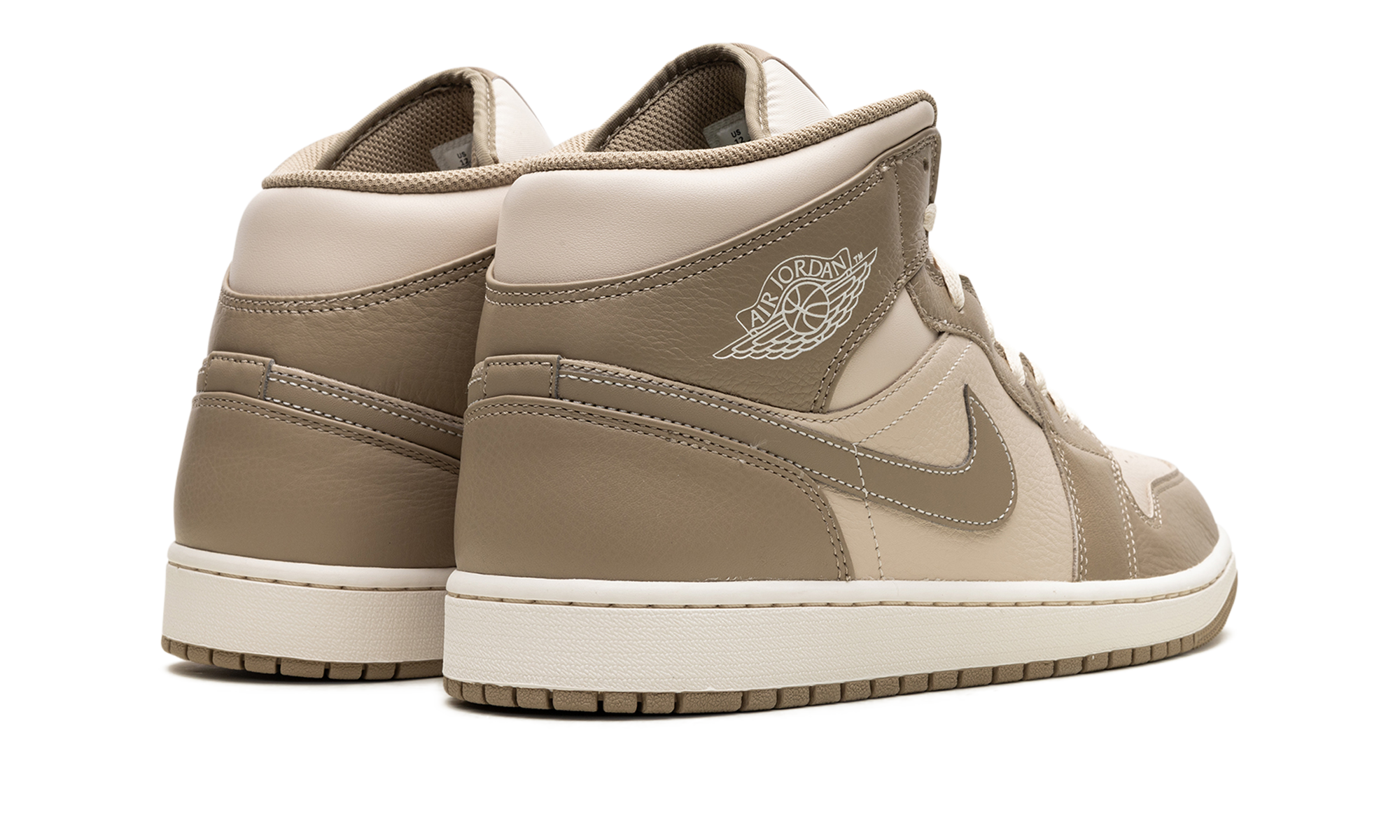 jordan 1 mid legend light brown+HF4830-203+diagnol right behind view