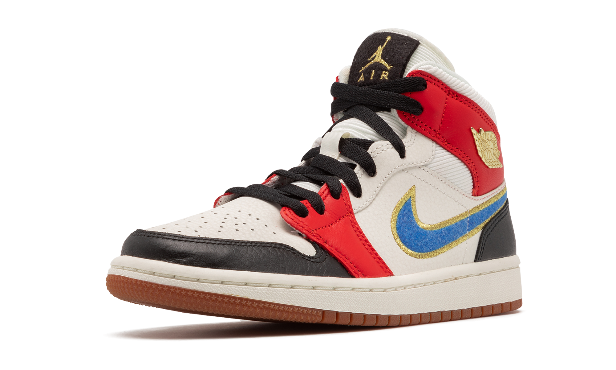 jordan 1 mid let her man women s+DC1426-100+left diagnol single view