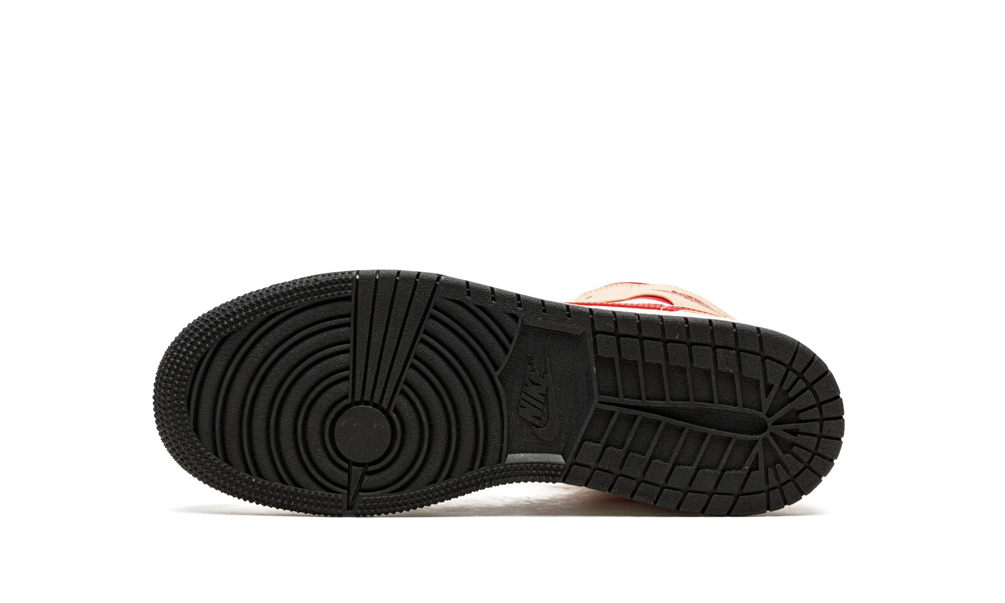 jordan 1 mid light curry cardinal gs+554725-201+bottom view