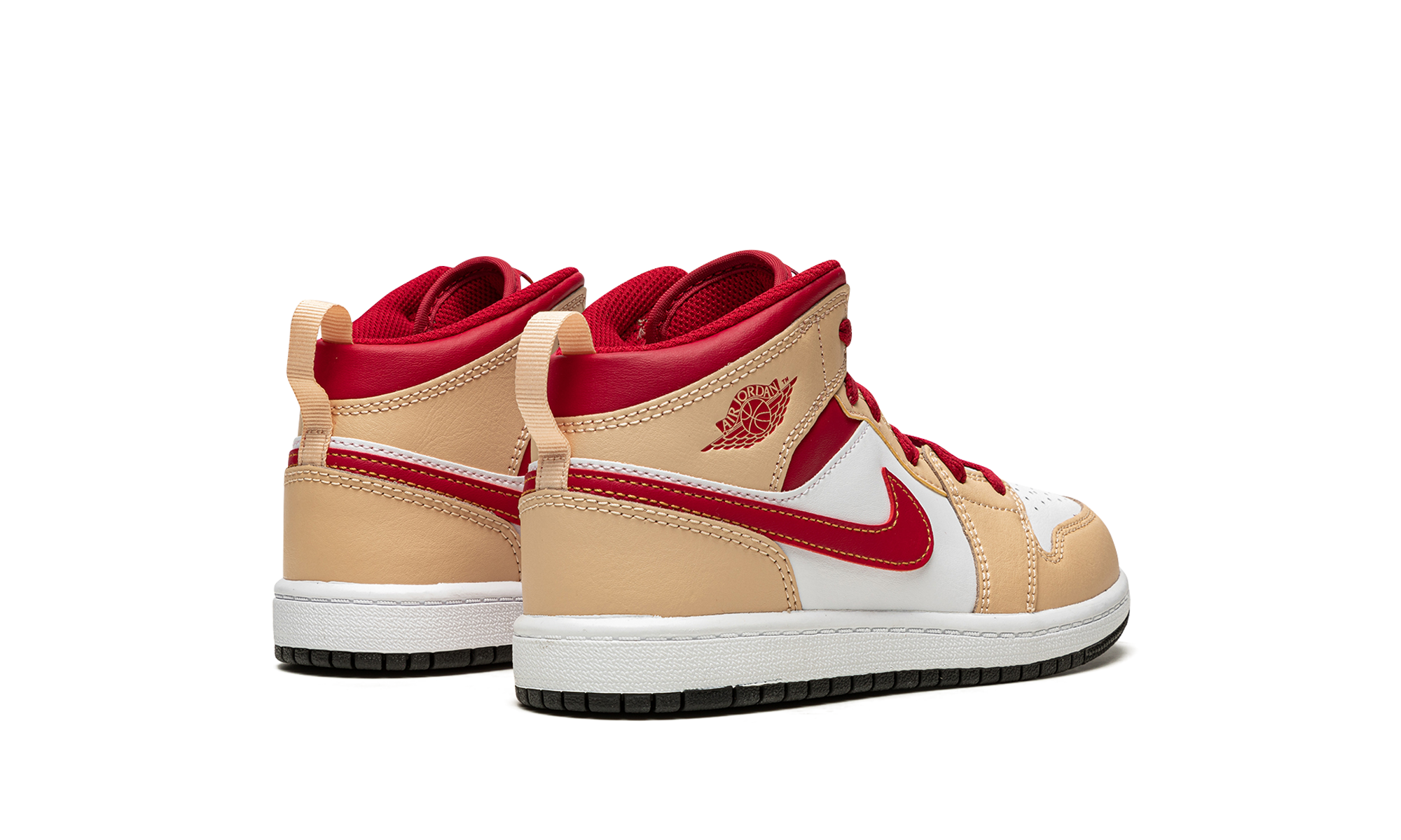 jordan 1 mid light curry cardinal ps+640734-201+diagnol right behind view