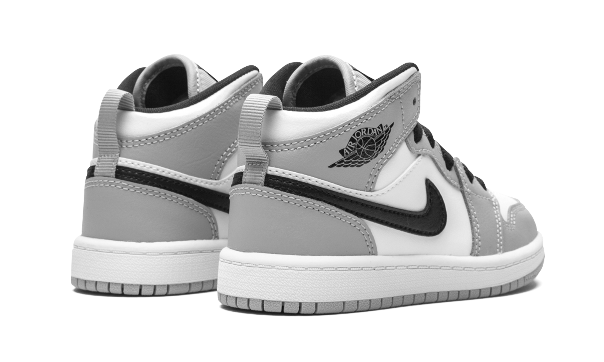 jordan 1 mid light smoke grey ps+640734-092+diagnol right behind view
